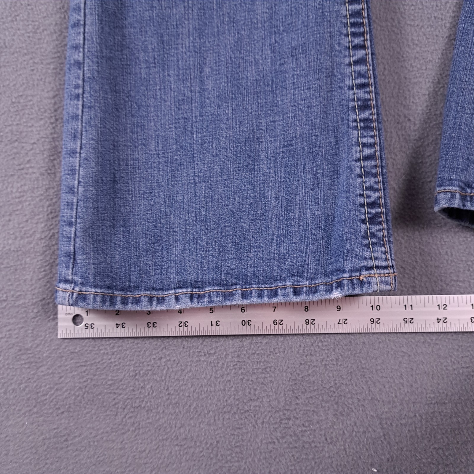 Amethyst Jeans Womens 14 Blue Denim Low Rise Bootcut Distressed Stretch Grunge