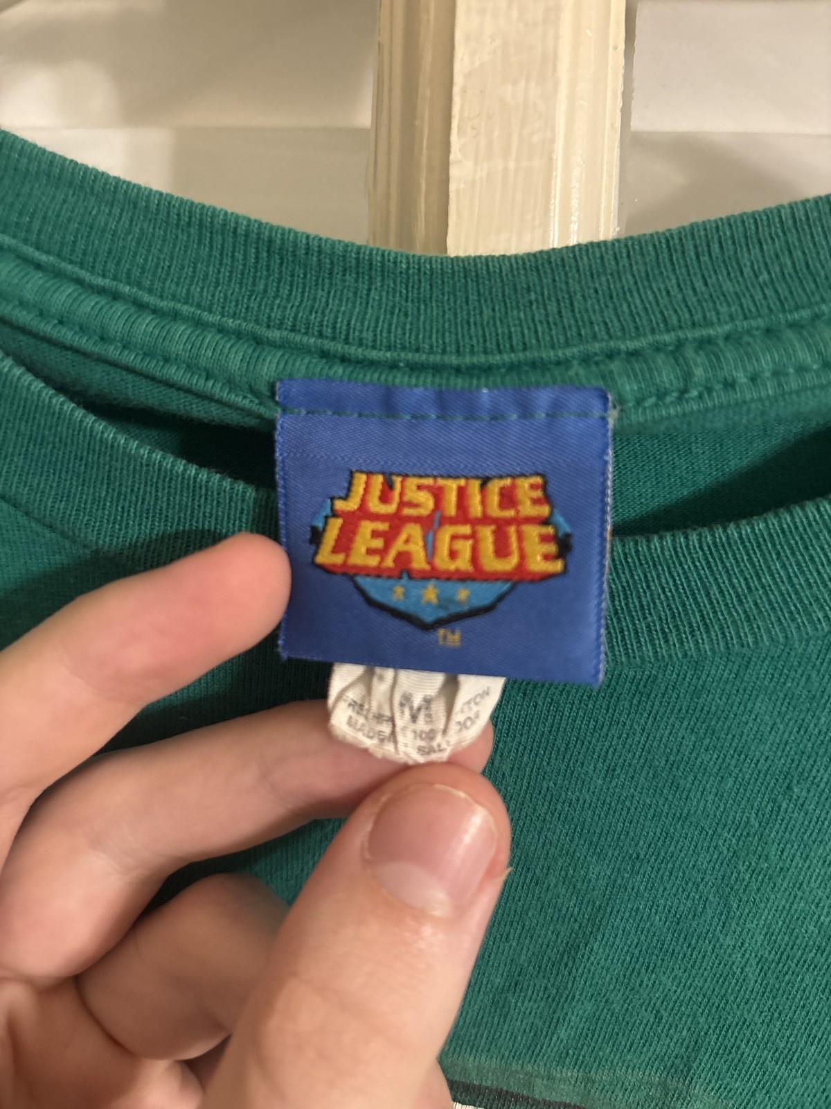 Justice League Green Lantern Logo Graphic T-Shirt Size M DC Comics Teal
