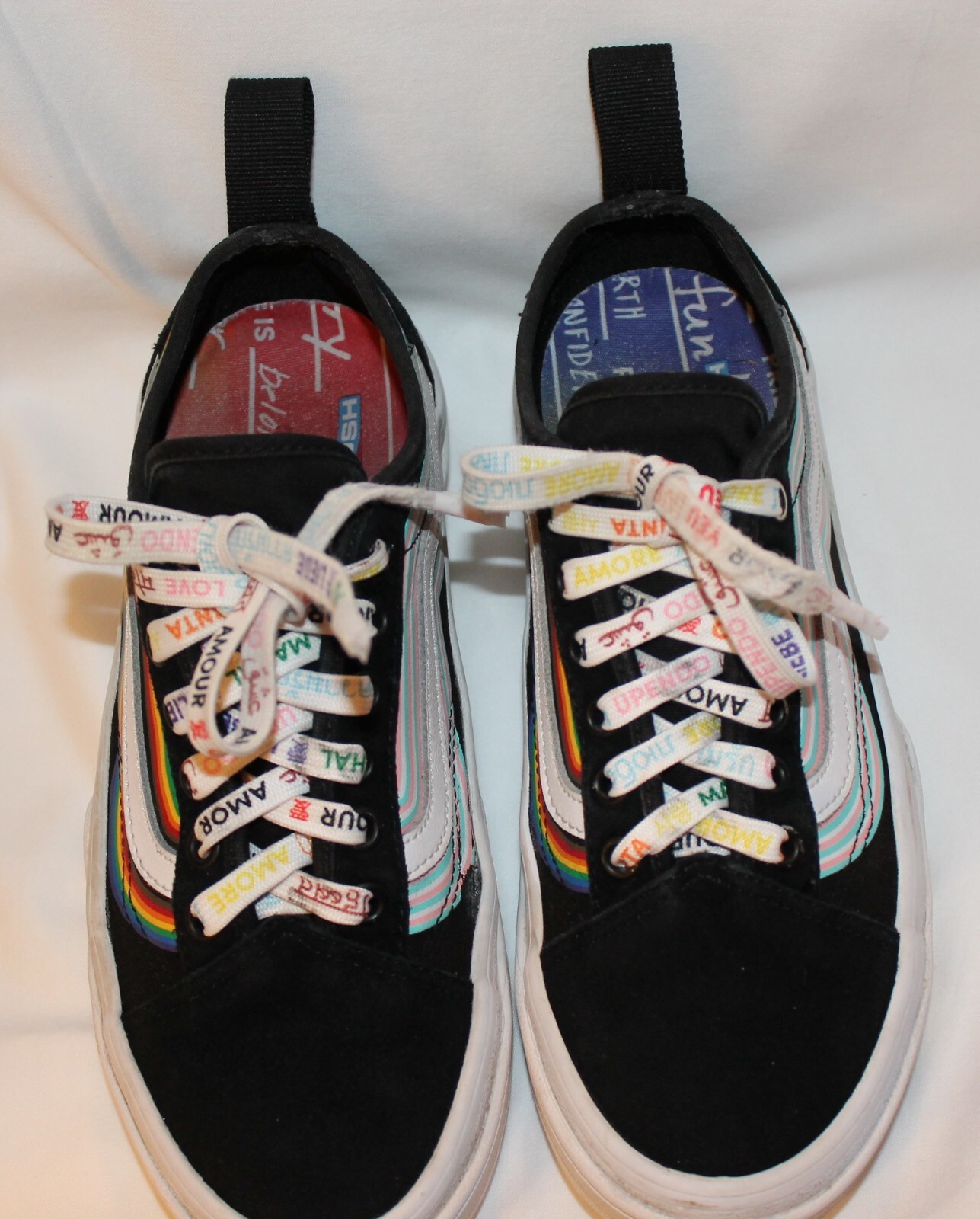 Vans Old Skool Sneakers Sentry Pride UltraCush Black Low Lace Up Men 5.5 Women 7