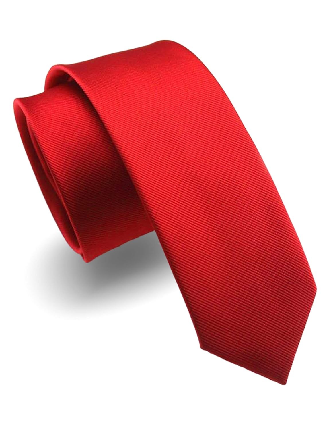 Men’s Solid Color Skinny Slim Necktie 4 Inch Tie for Men Colorful Slim Neckties