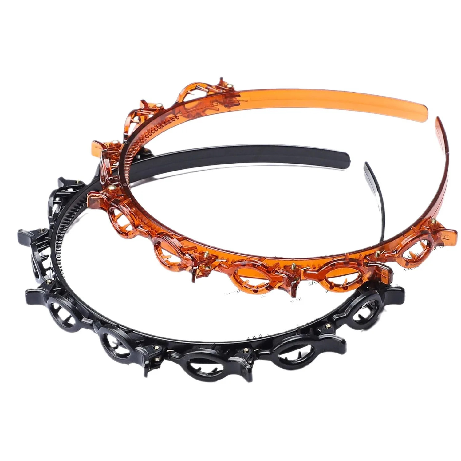 2Pcs Double Layer Braided Headband Punk Women Fashion Hair Accessories