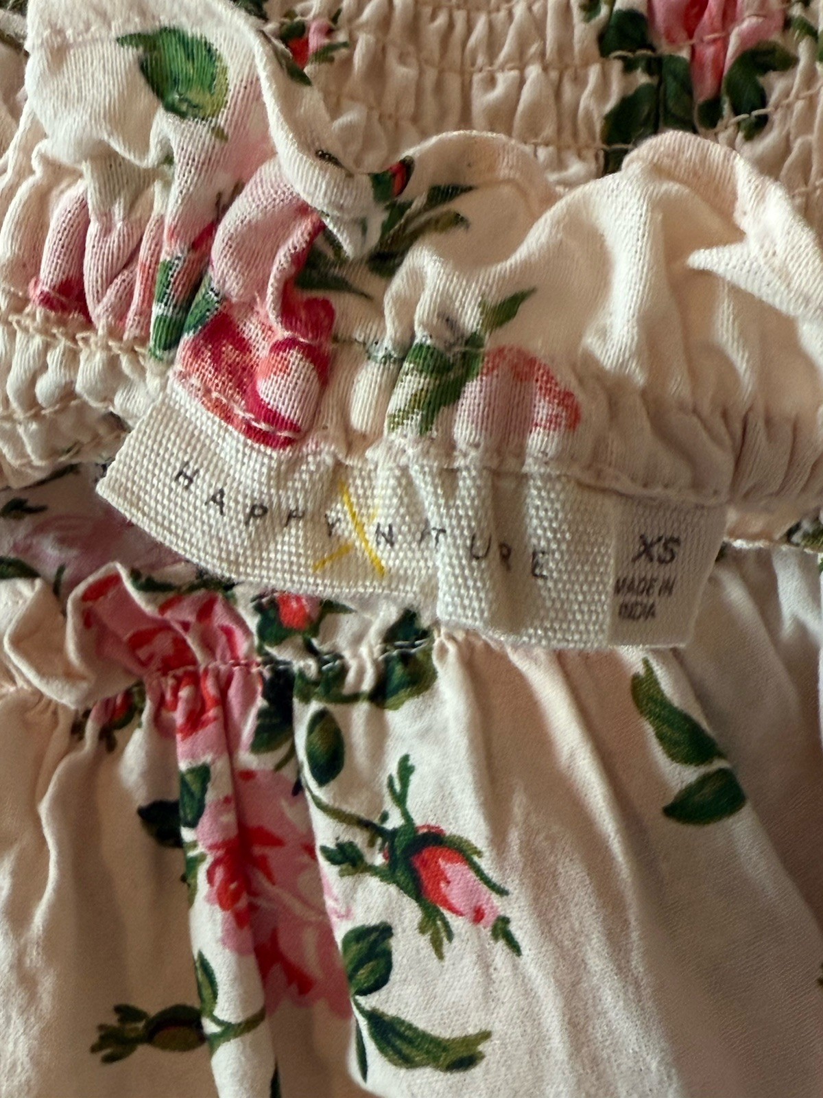 Happy x Nature Women’s XS Dress smocked Floral Boho By Kate Hudson