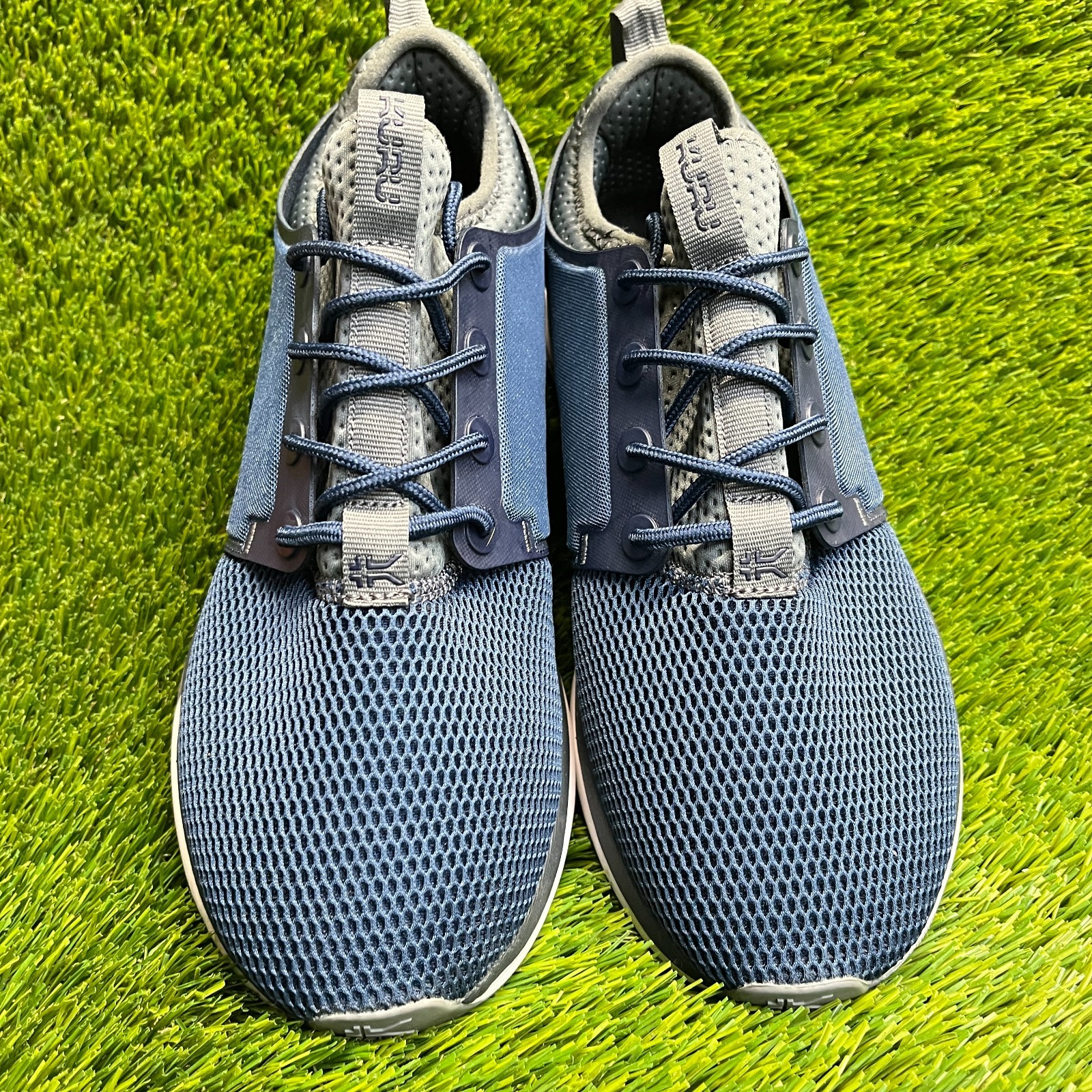 Kuru Atom Mens Size 8.5E Blue White Gray Athletic Running Walking Shoes Sneakers