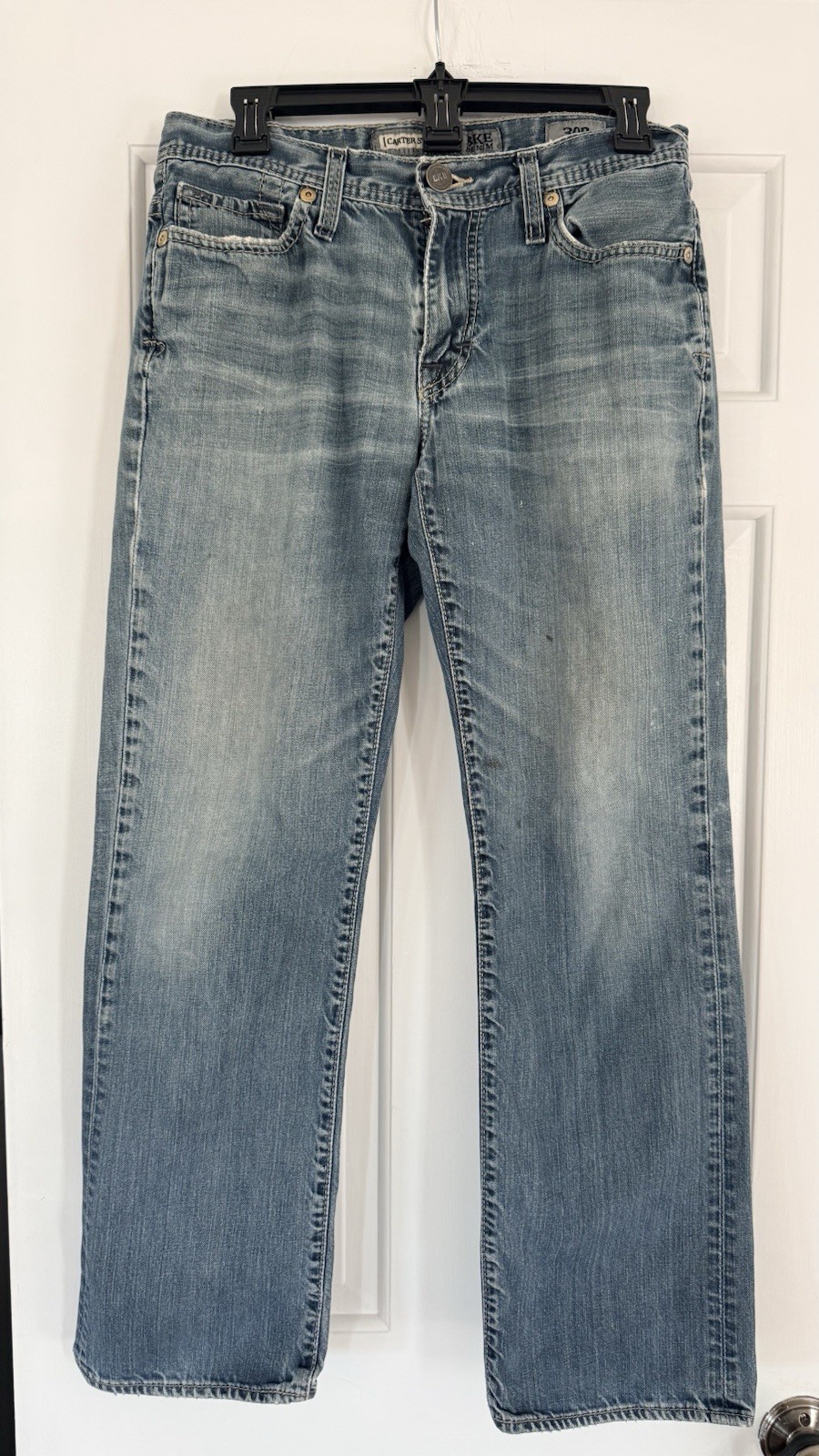 Mens BKE Carter Jeans Buckle Stretch Distressed Size 30R (30Wx29L)