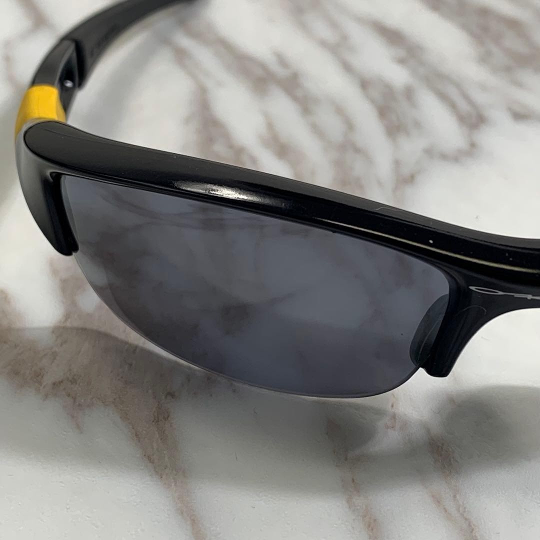 Oakley Flak Jacket Sunglasses Black Yellow Mens Sports Eyewear Authentic