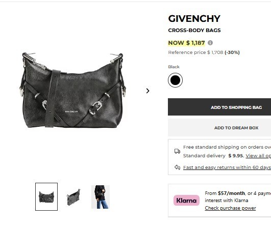 [$1,880] NWT GIVENCHY Voyou Mini Pebbled-Leather Shoulder bag