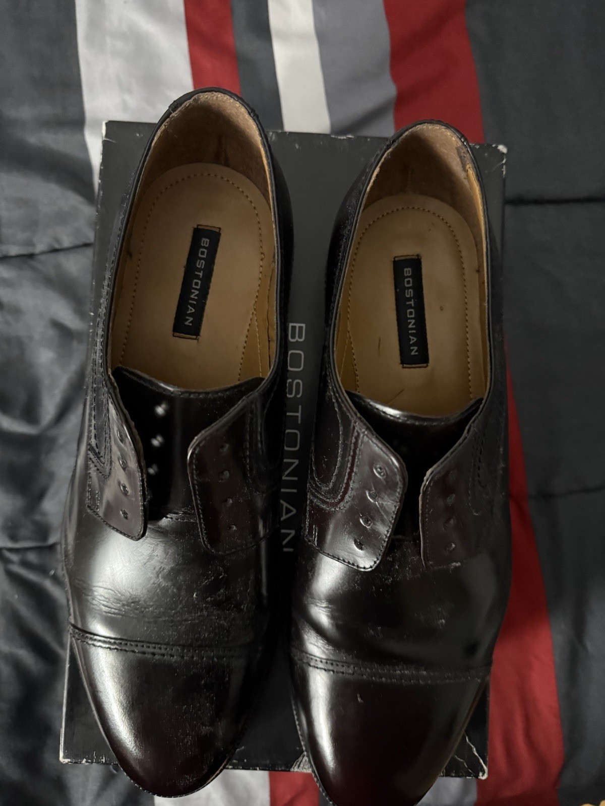 Bostonian Classics Black Leather Oxford Dress Shoe Size 10.5 D/B 26081 Preowned