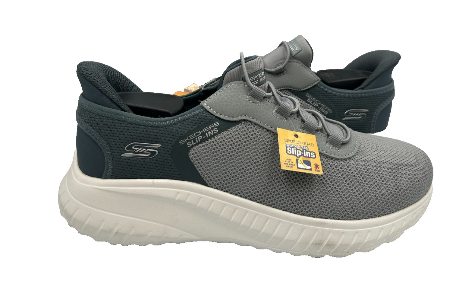 Skechers Men’s Slip-Ins Bobs Sport Squad Chaos Shoes Gray WIDE Size:10 90P