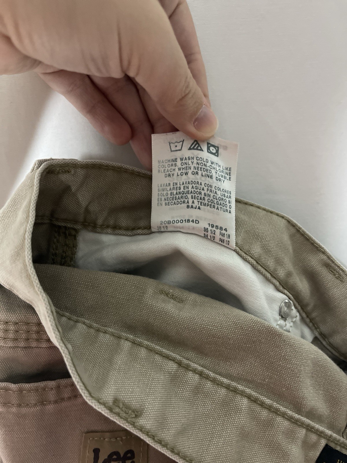 Lee Carpenter Workwear Loose Fit Pants Men’s Size 34×34 Beige Khaki