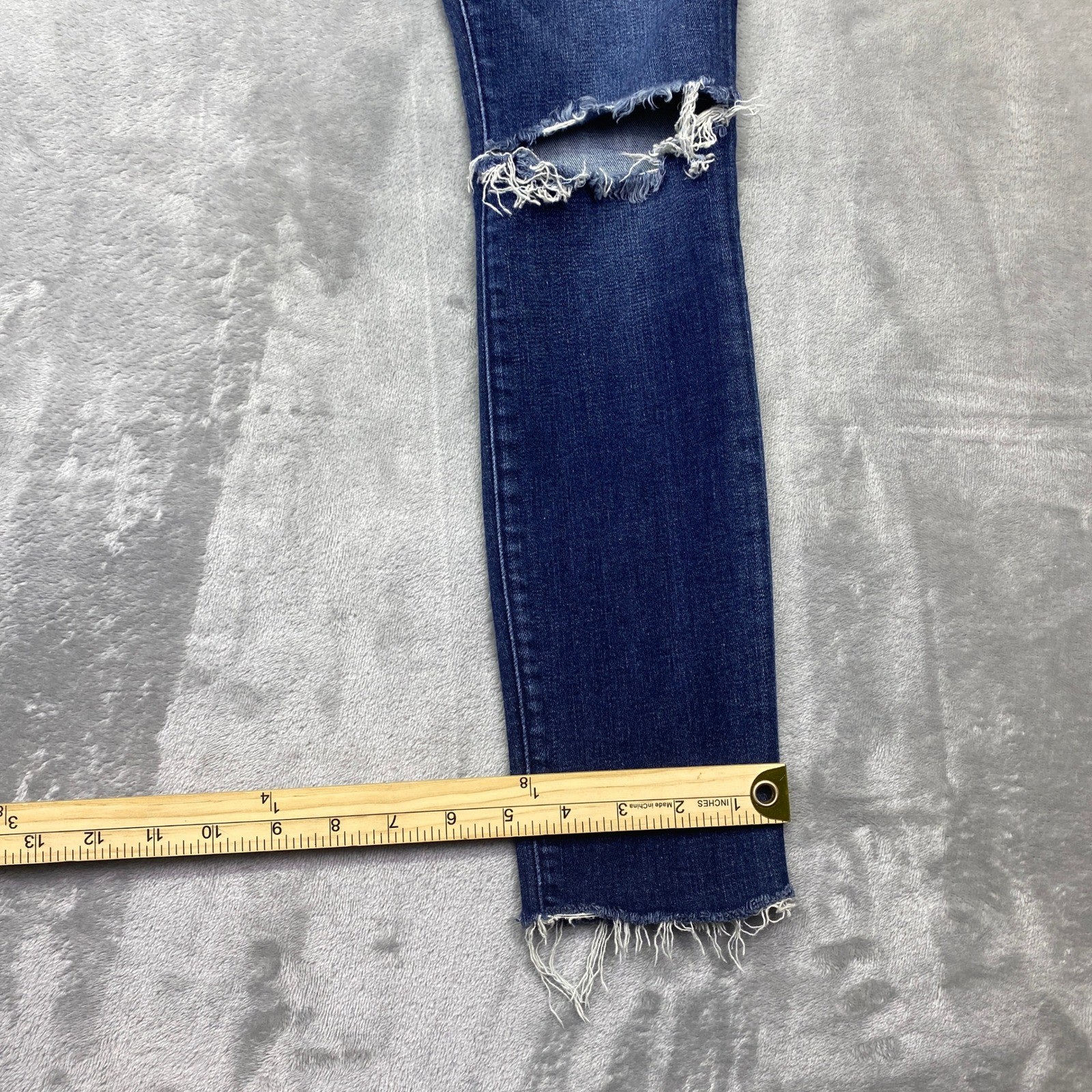 MOTHER Swooner Partner in Crime Distressed High Rise Skinny Jeans Sz 25 Fits 22″