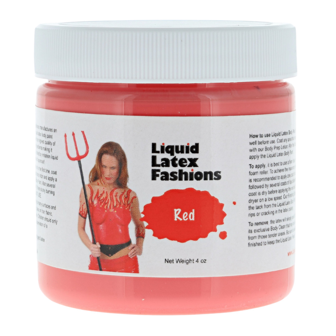 Red 4 Fl Oz – Liquid Latex Face and Body Paint, Halloween SFX, Cosplay, Art