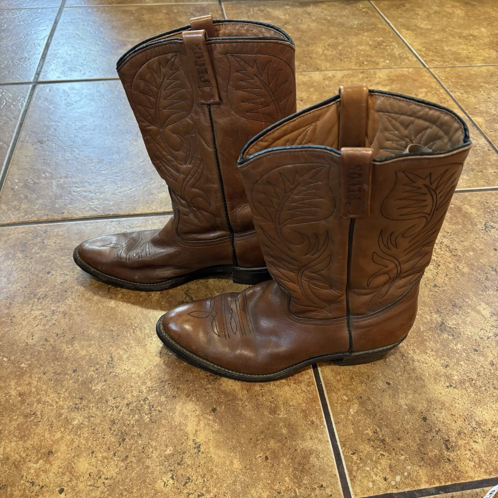Vintage Red Wing Pecos Cowboy Boots Leather Made In USA Sz 11.5 B Western