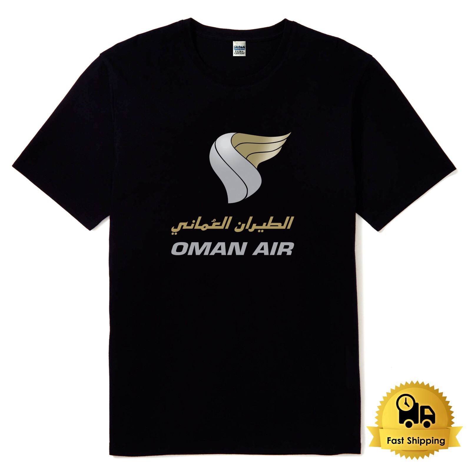 Oman Air world Class Luxury Airline Mens Logo T-shirt Sizes S to 5XL