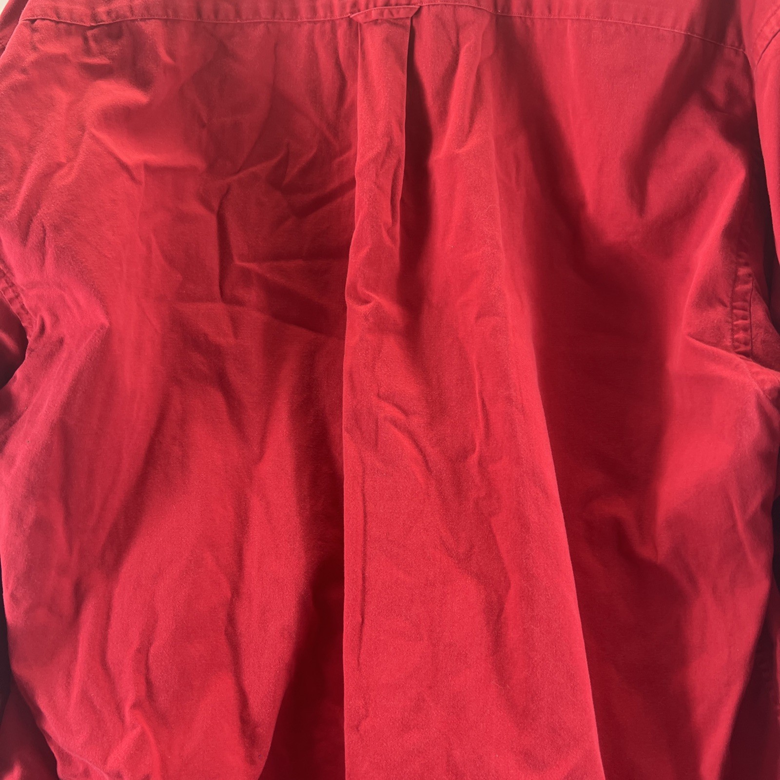 Norsport Red 100% Cotton Long Sleeve Button Down Collared Shirt Men’s Size L