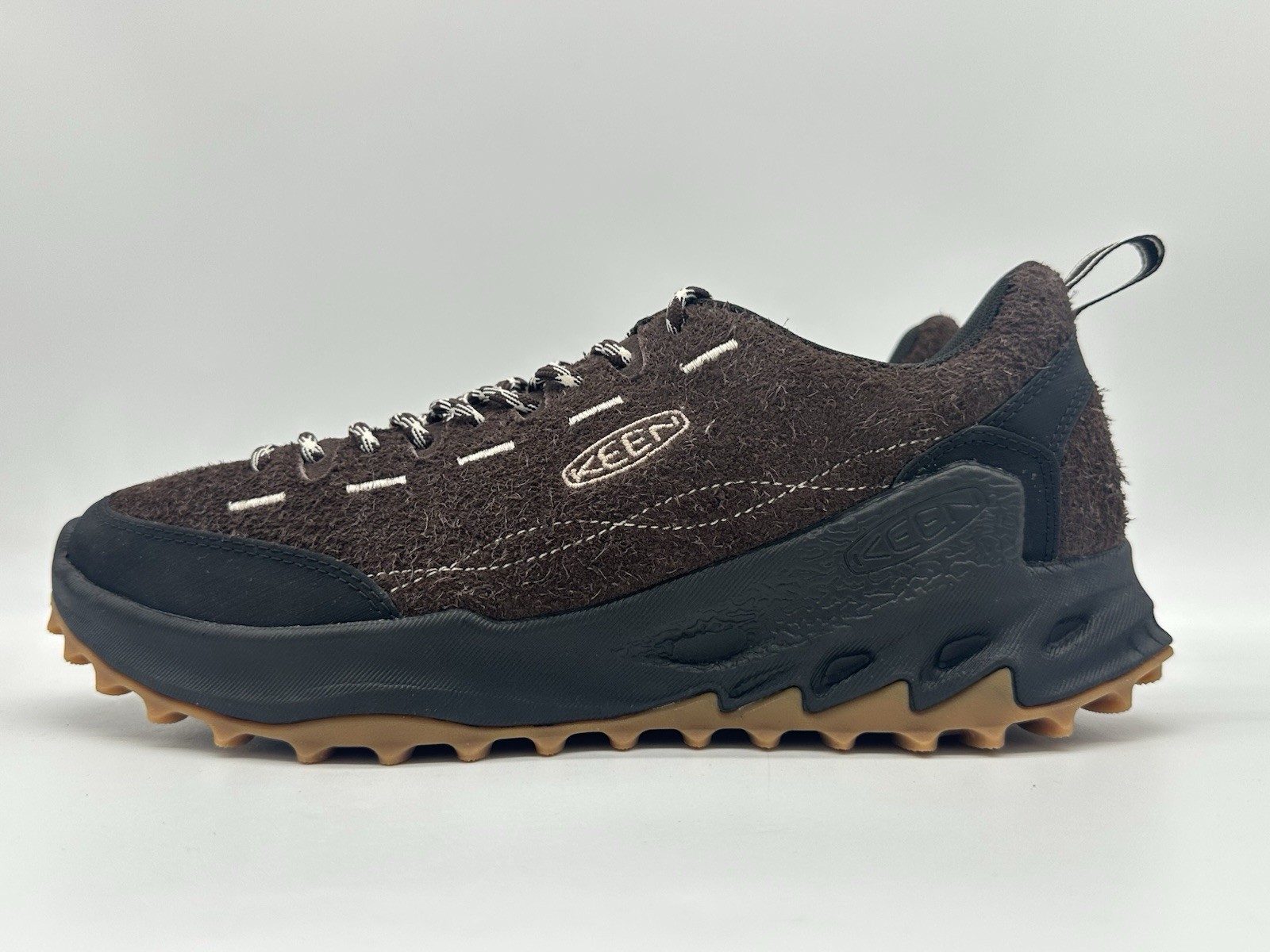 KEEN Jasper Zionic Low Men’s Size 9 Hiking Trail Shoes Brown Java Furry Suede