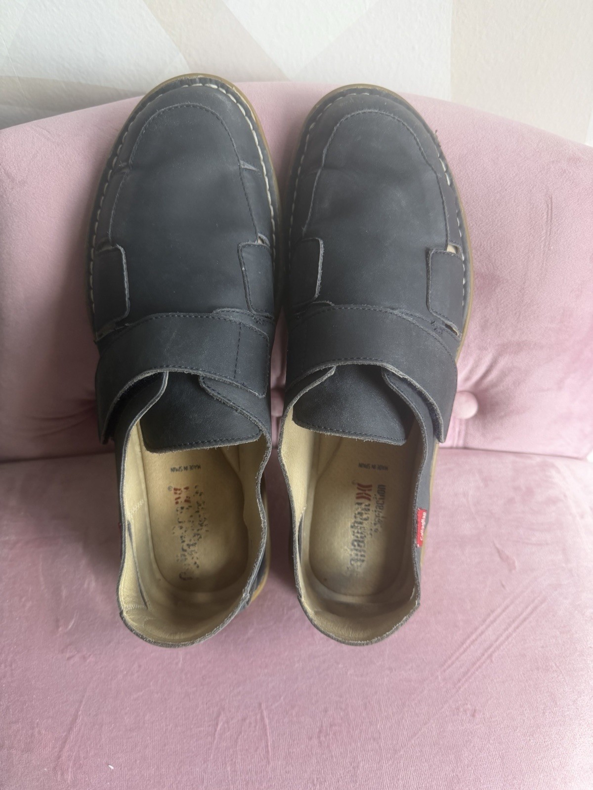 Callaghan Leather Casual Sandals Navy Made In Spain Sz 44/US 10.5