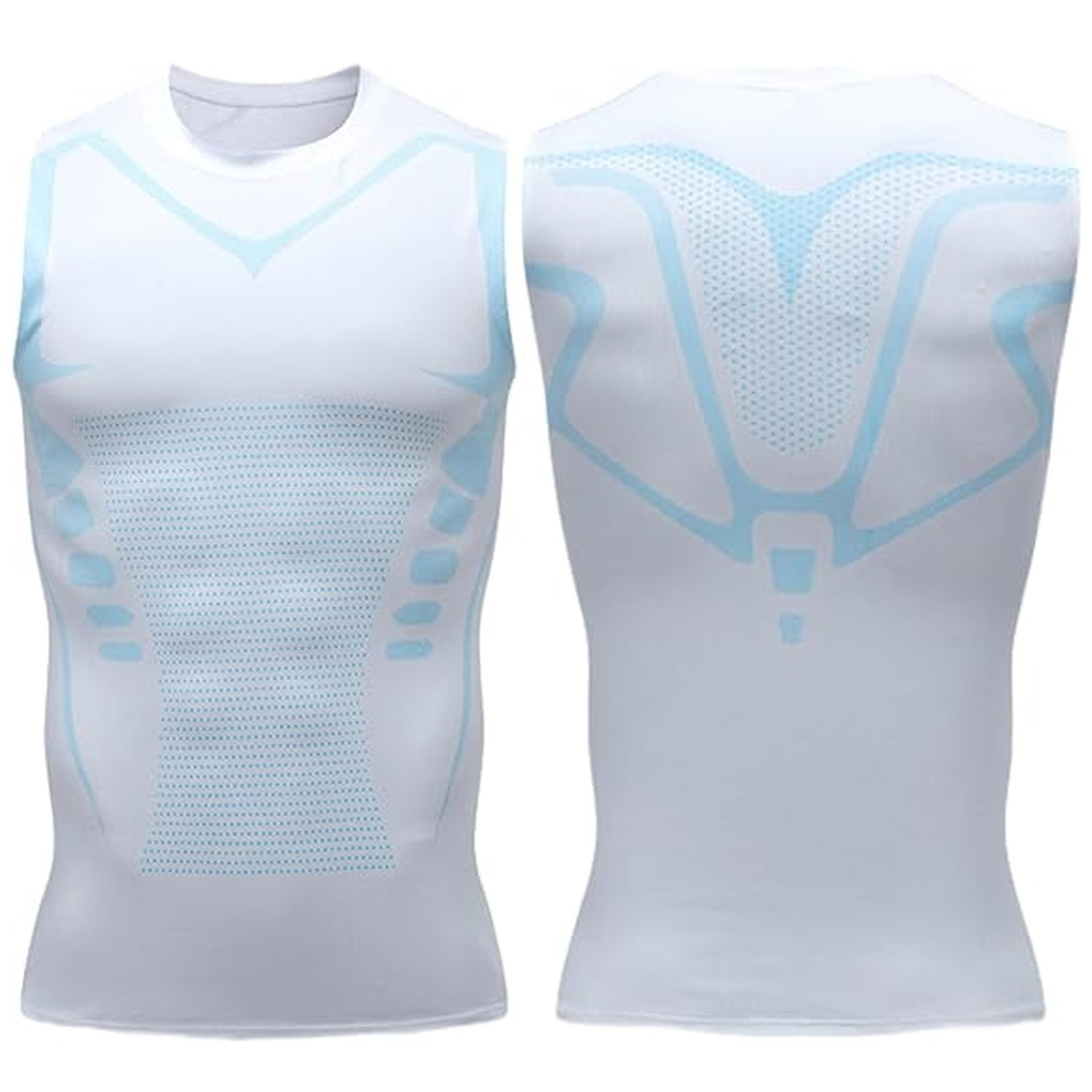 Men Compression Shirt Version Ionic Shaping Sleeveless Vest Sport Tank Top S~2XL