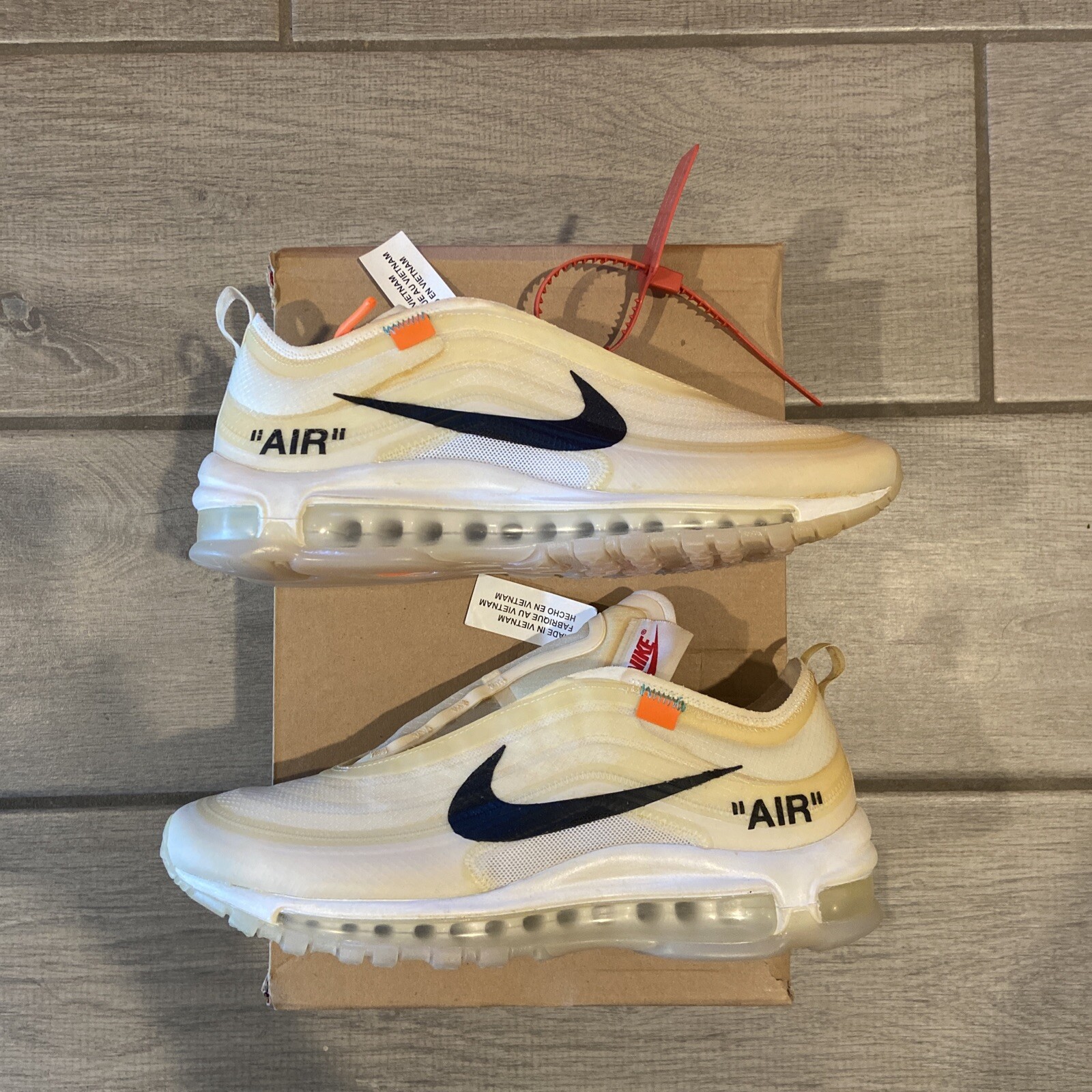 Nike Air Max 97 Off White The Ten Size 8.5 AJ4585-100 White Rare