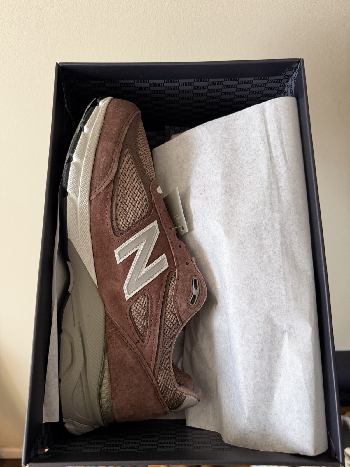 New Balance x Kith 990v4 Made in USA Brown Men’s Low Top Sneakers U990TK4