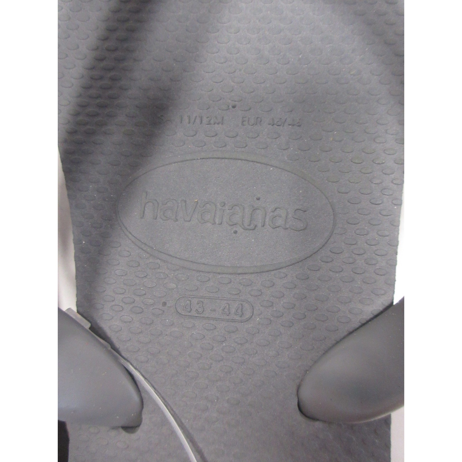 Havaianas Sandals Men 11 12 M Gray Flip Flops Rubber Casual Beach Summer NEW