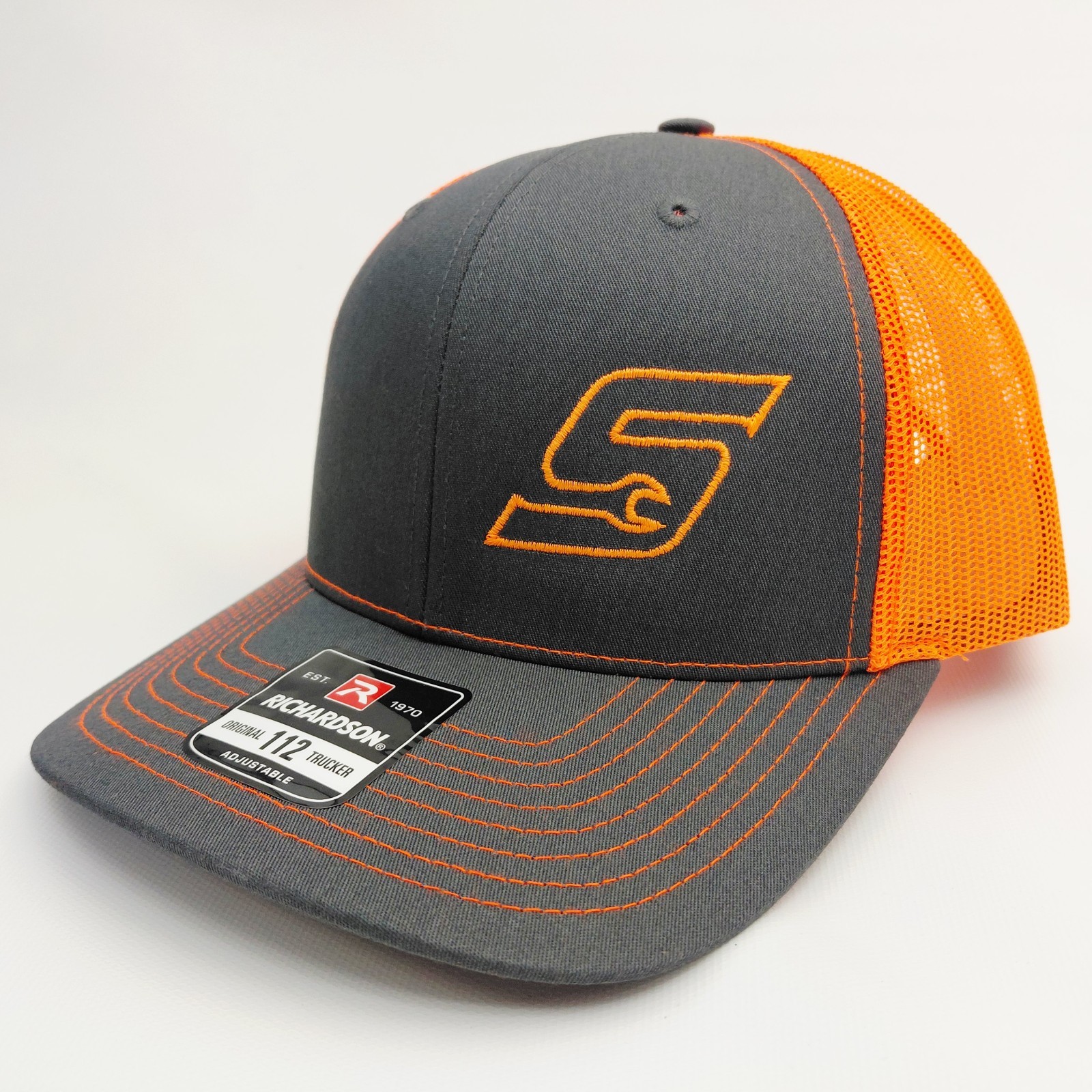 Richardson 112 Trucker Cap Hat Mesh Snapback Snap-On Embroidered Fluorescent