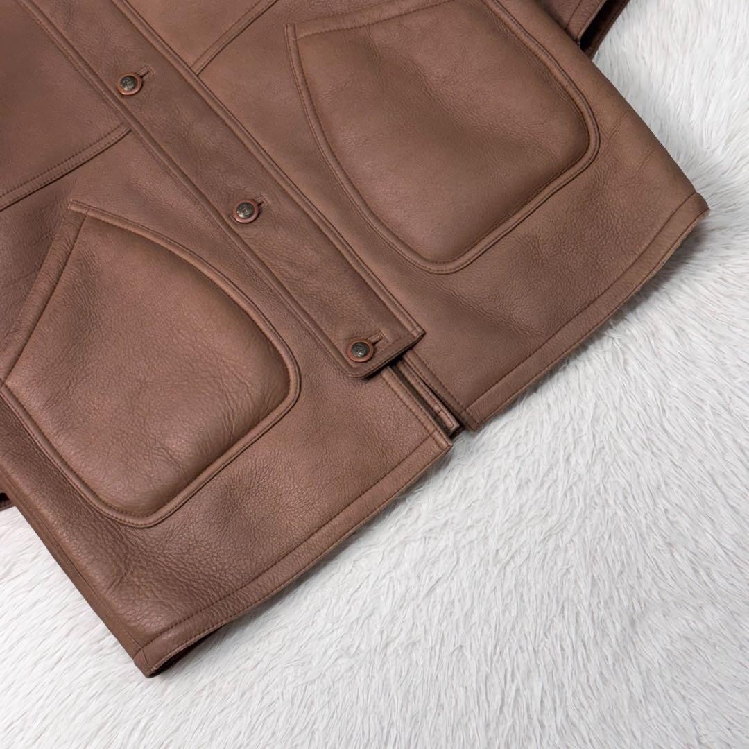 Authentic BERT PULITZER Leather Brown Coat Jacket Pre Owned Very Good Condition