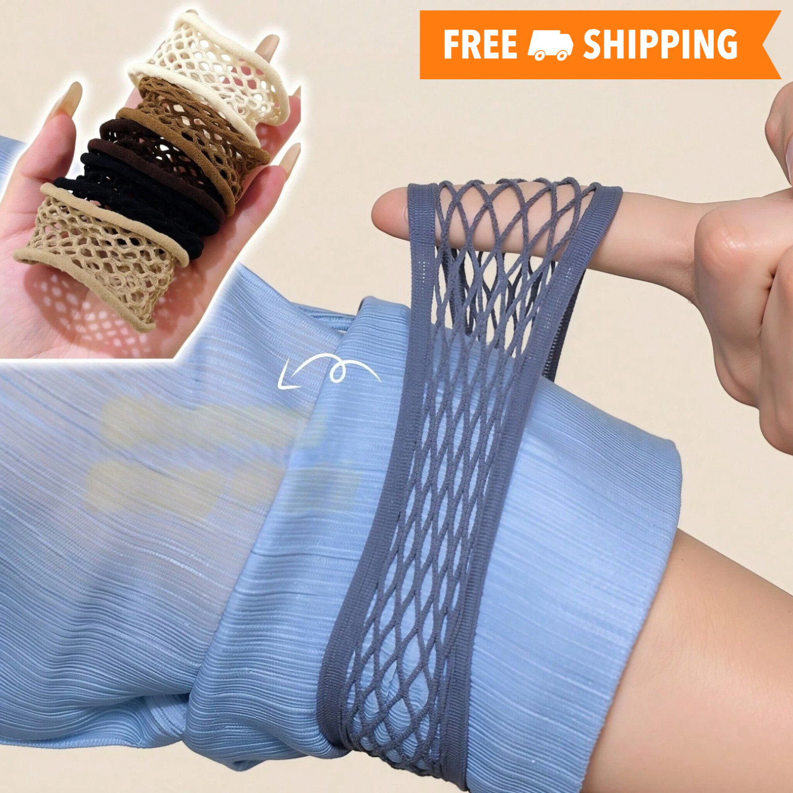 6pc Non-Slip Sleeve Garters Set Unisex Seamless Shirt Cuff Tightener For Shirts