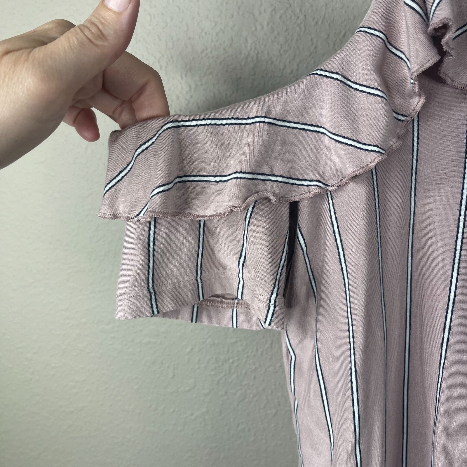 American Eagle Womens Top Size M Striped Off the Shoulder Summer Boho