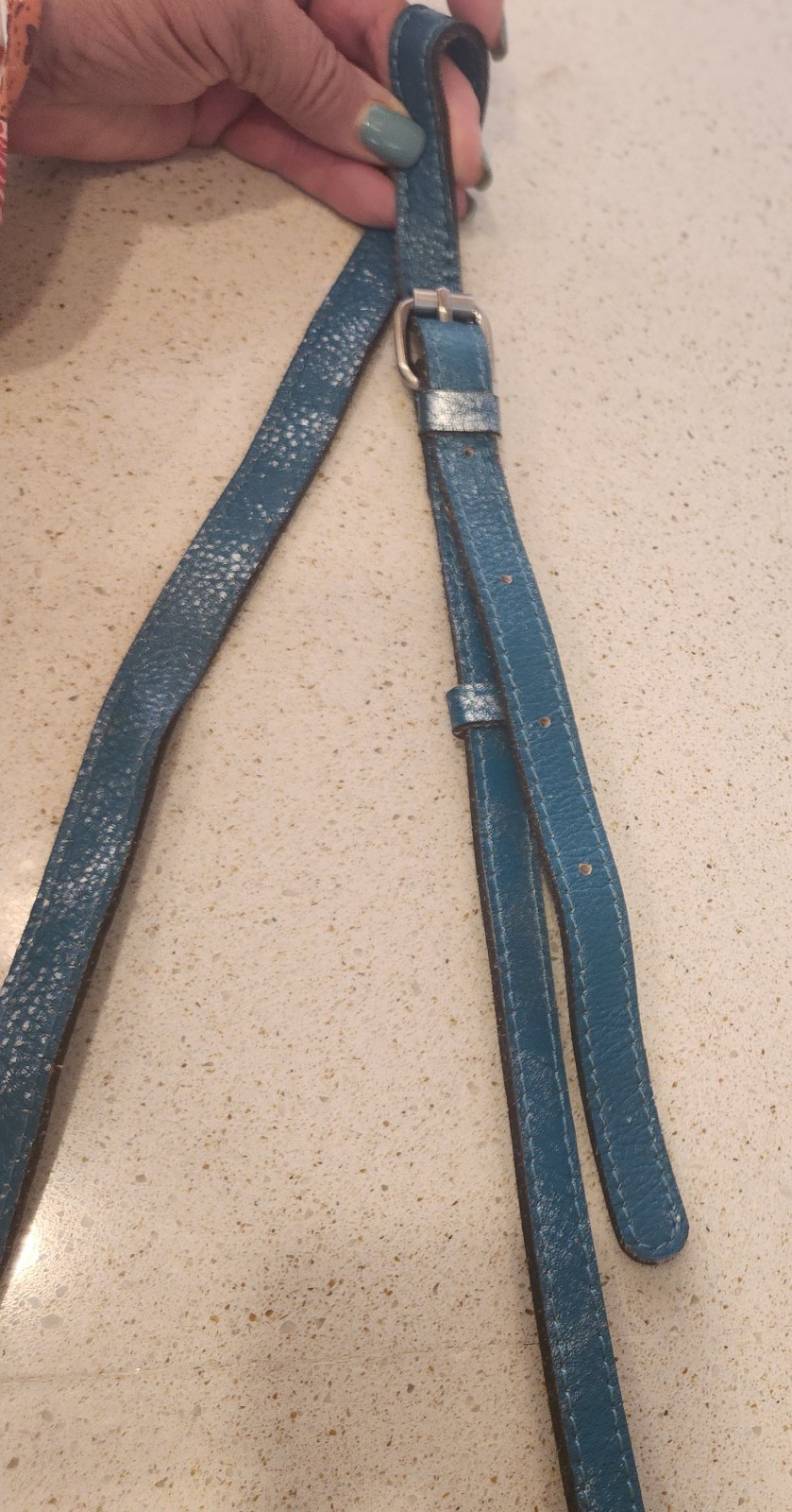 Patricia Nash Tooled Teal Green Silver Floral Crossbody Bag Excellent Condition!