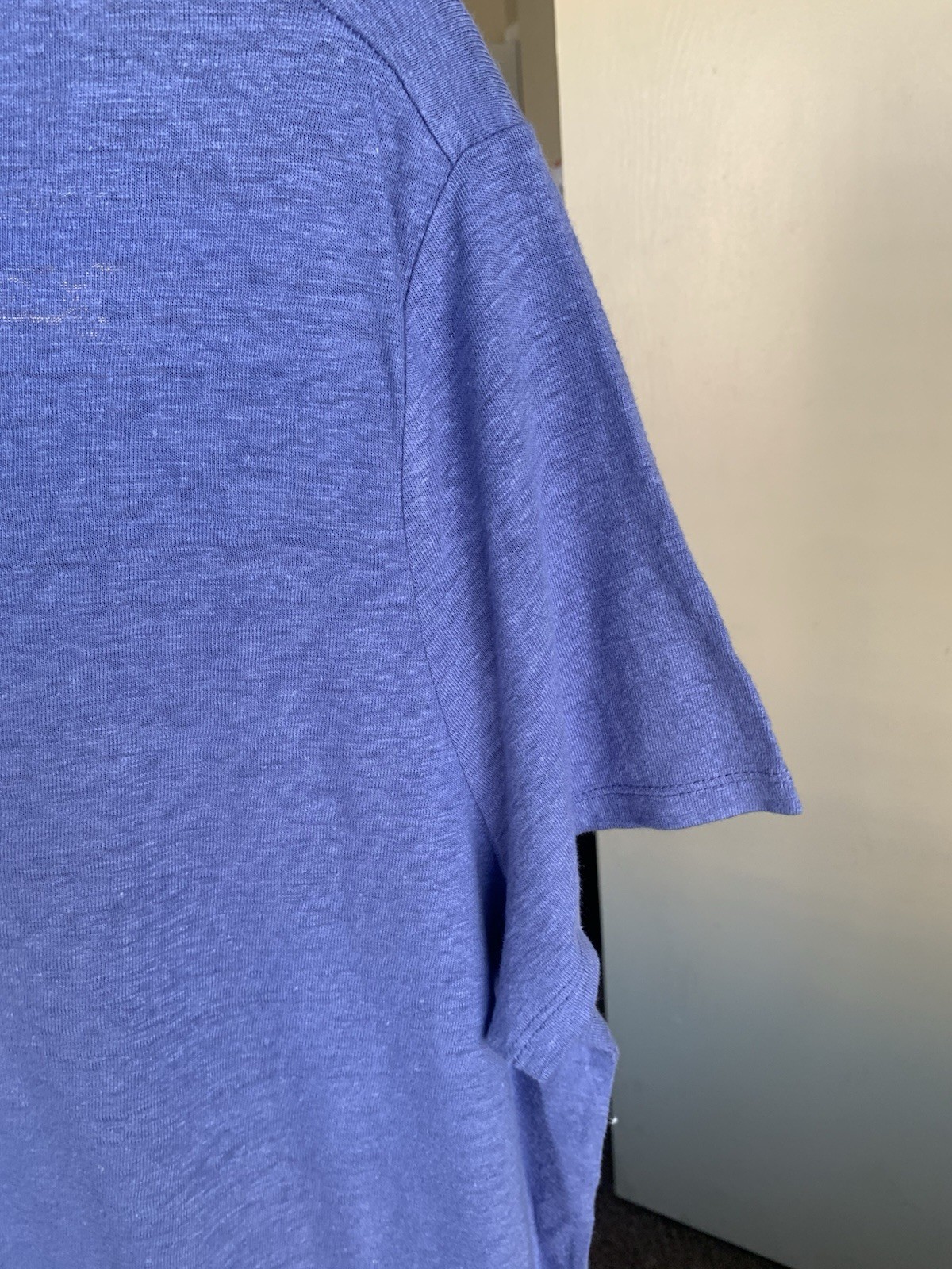 Pure Jill J.Jill Linen Blend PJ Seamed Asymmetric Tee 2X Purple Lavender Shirt