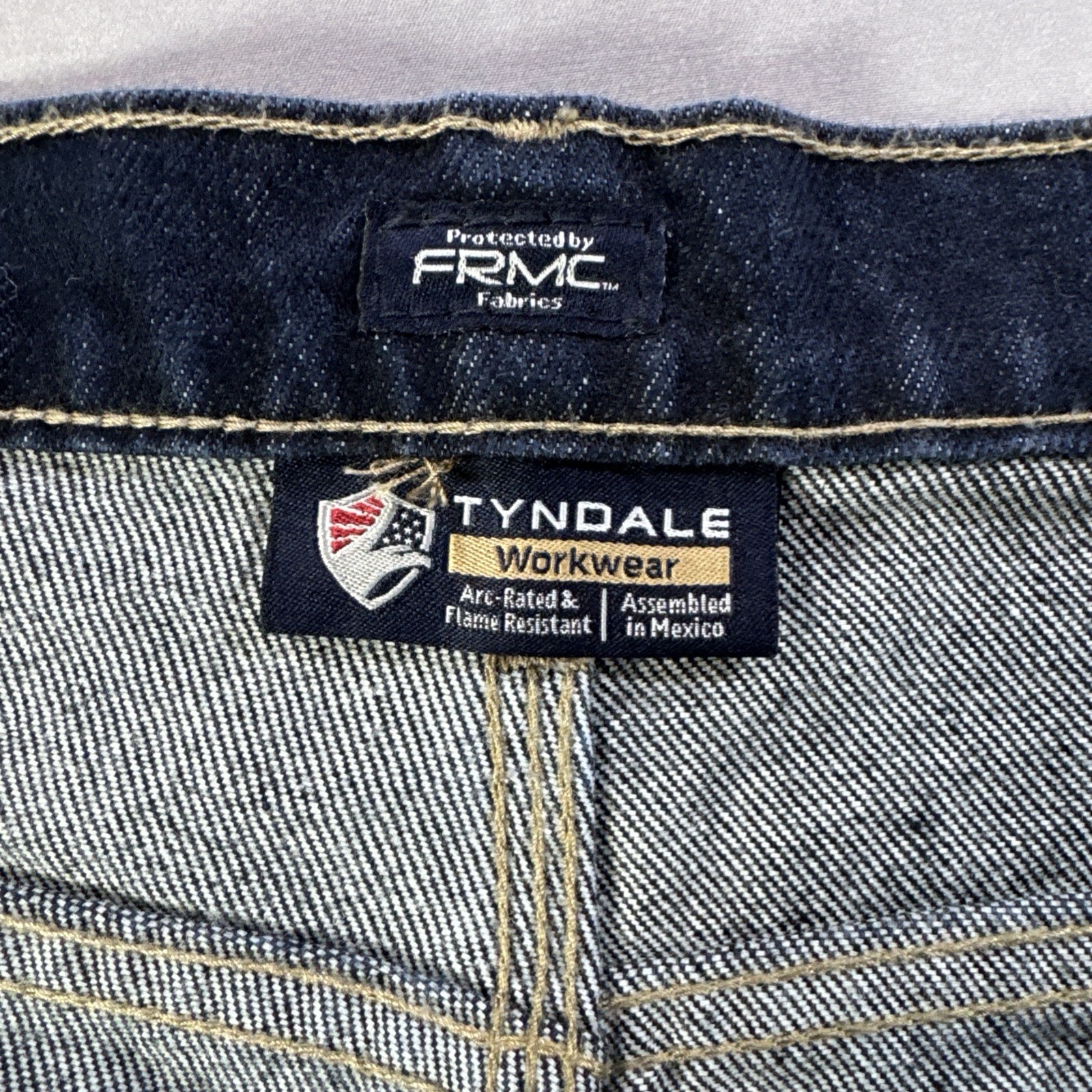 Tyndale FR Jeans Mens 38×34 Dark Wash Flame Resistant Workwear Denim F290T