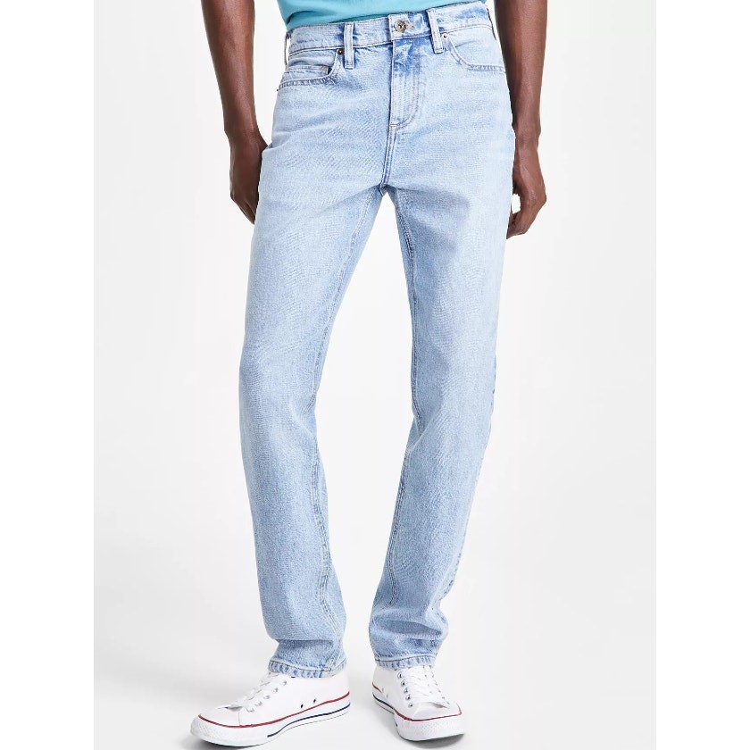 Sun Stone Mens Slim Fit Jeans Foam Washed Blue 38 x 32