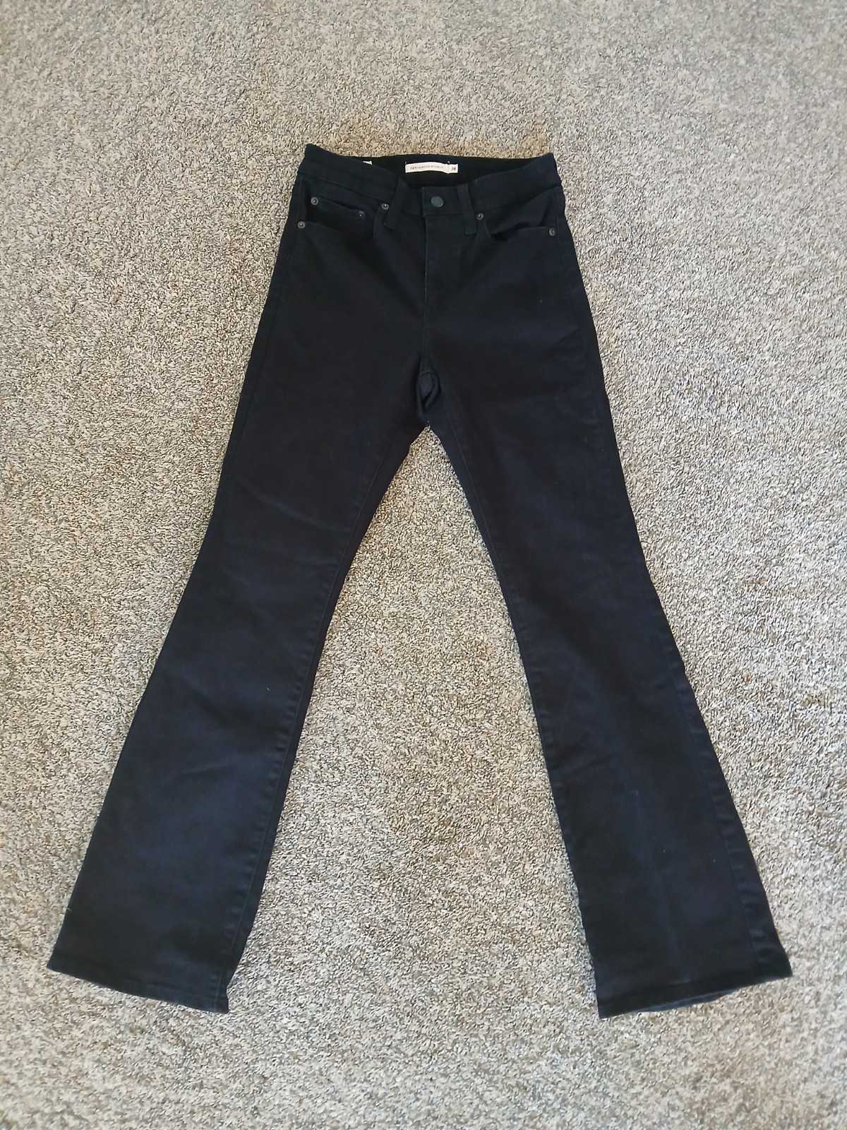Levis 725 Premium Jeans High Rise Bootcut Stretch Big E Size 28×30