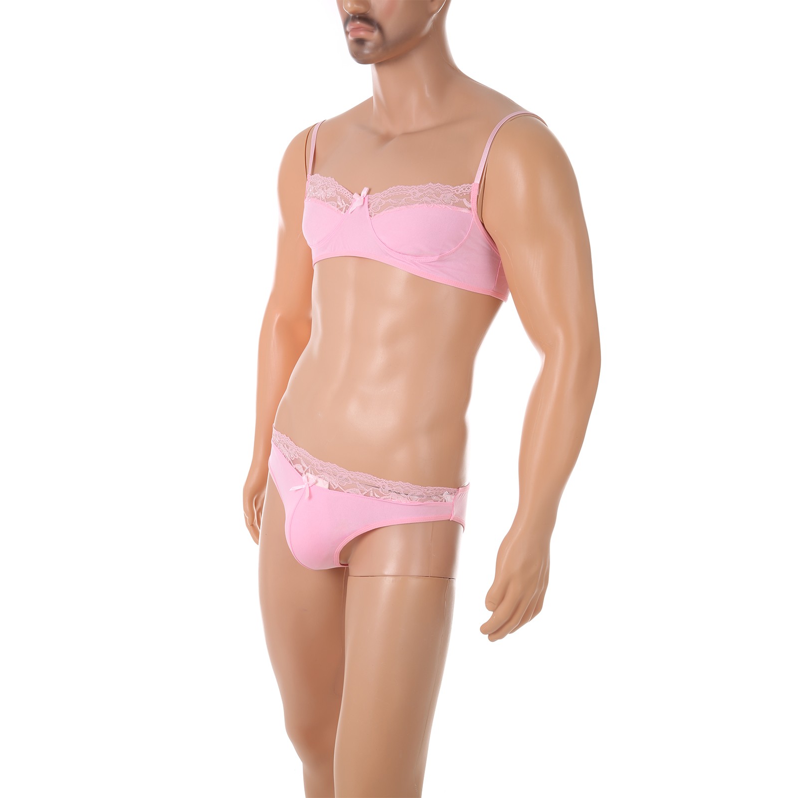 Set of Men Bra Briefs Sissy Sexy Underwear Lingerie Tops Panties Underpants