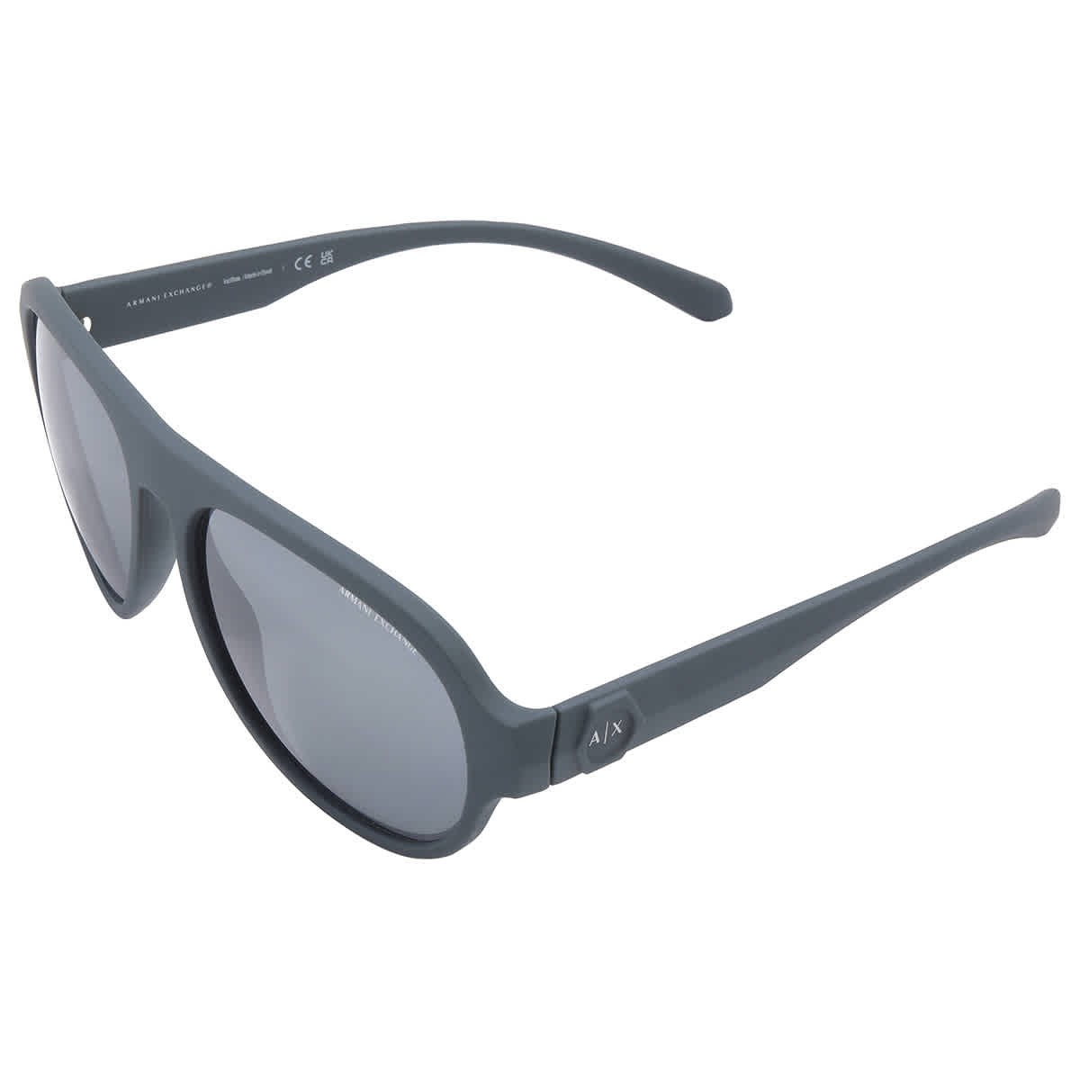 Armani Exchange Grey Mirror Pilot Men’s Sunglasses AX4126SU 83016G 58