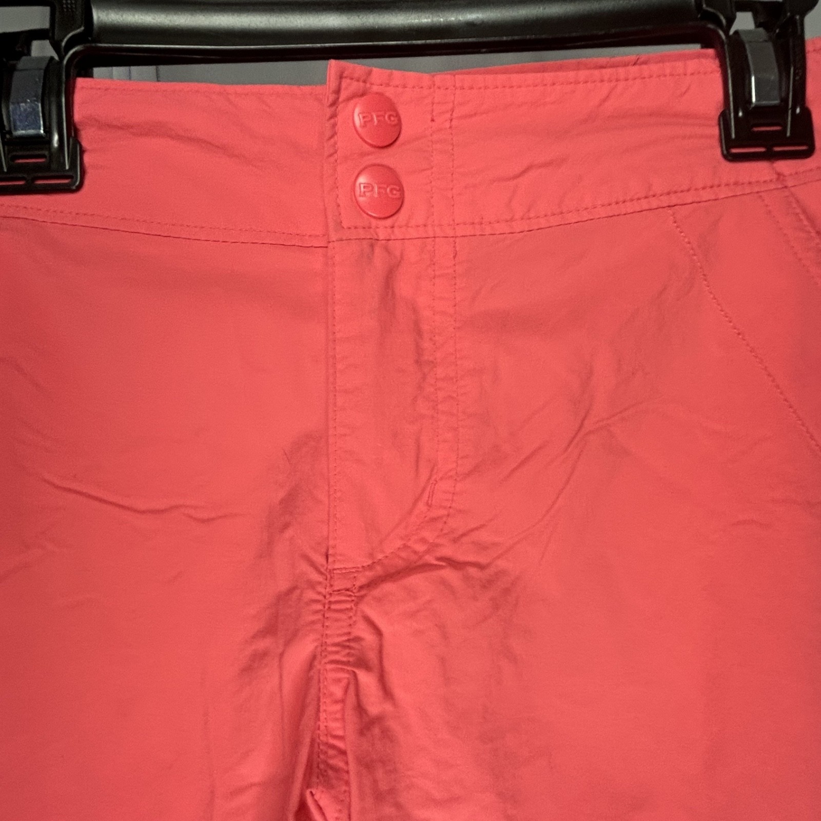 Columbia PFG Sz XS Suncast Capri Pants Nylon Omni Shade Coral Outdoor