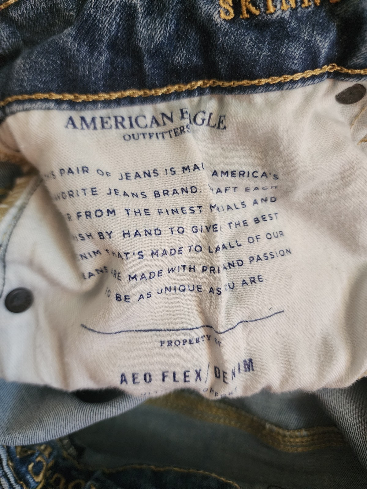 American Eagle Jeans Next Level Flex Slim Straight Medium Blue Size 31×32 Mens