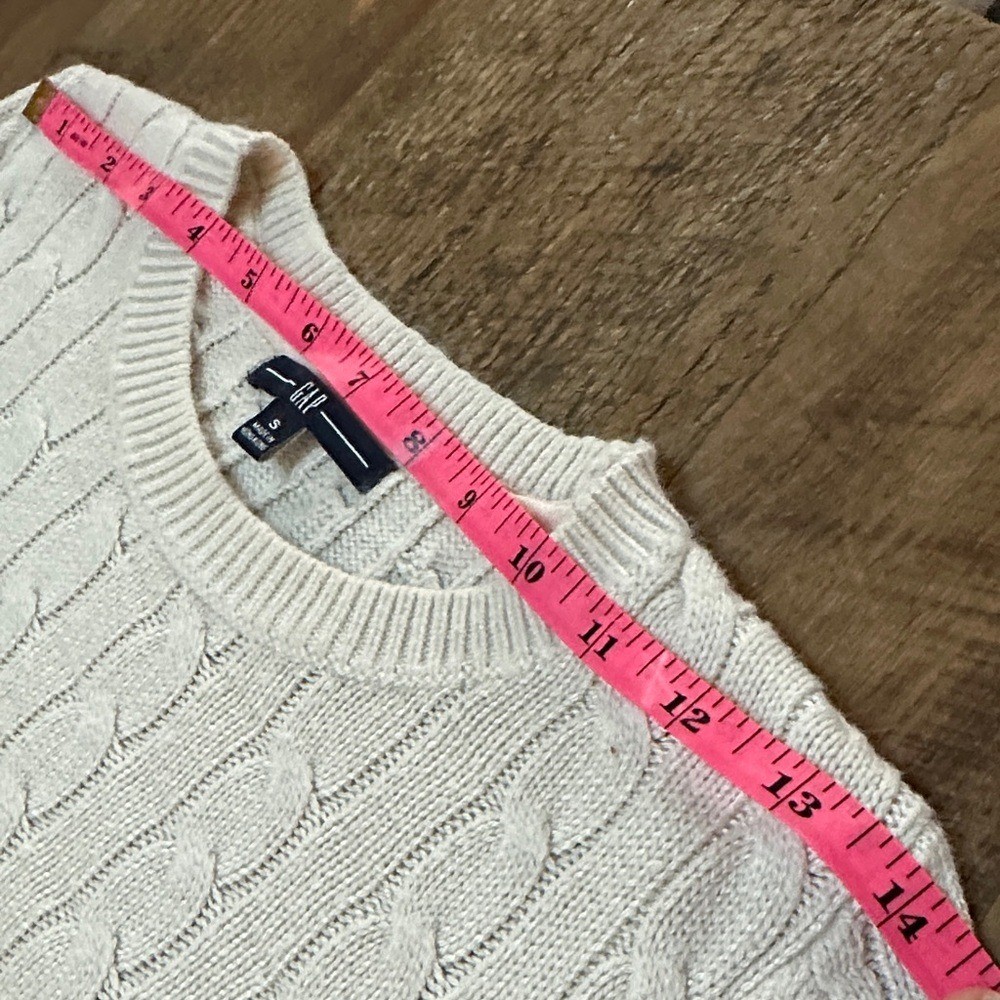 Gap Cable Knit Sweater Cream Off White Angora Blend Small