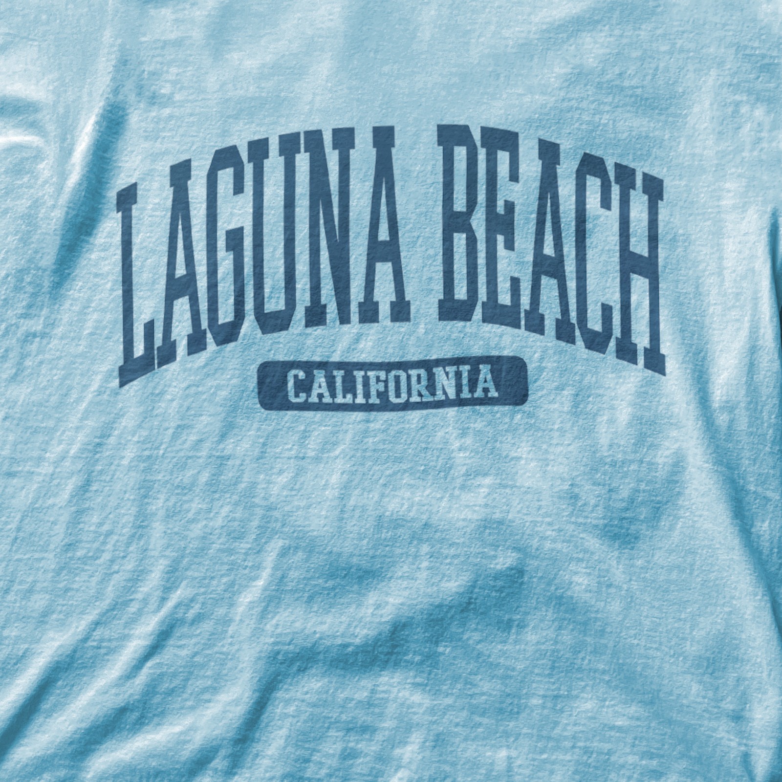 Laguna Beach California Souvenir Beach, Retro, Minimalist T-Shirt Light Blue