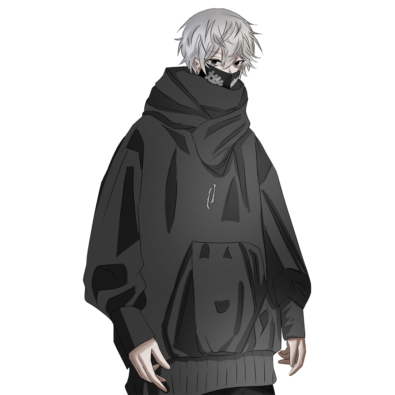 MFCT Men’s Deadly Assassin Hoodie Japanese High Neck Winter Pullover