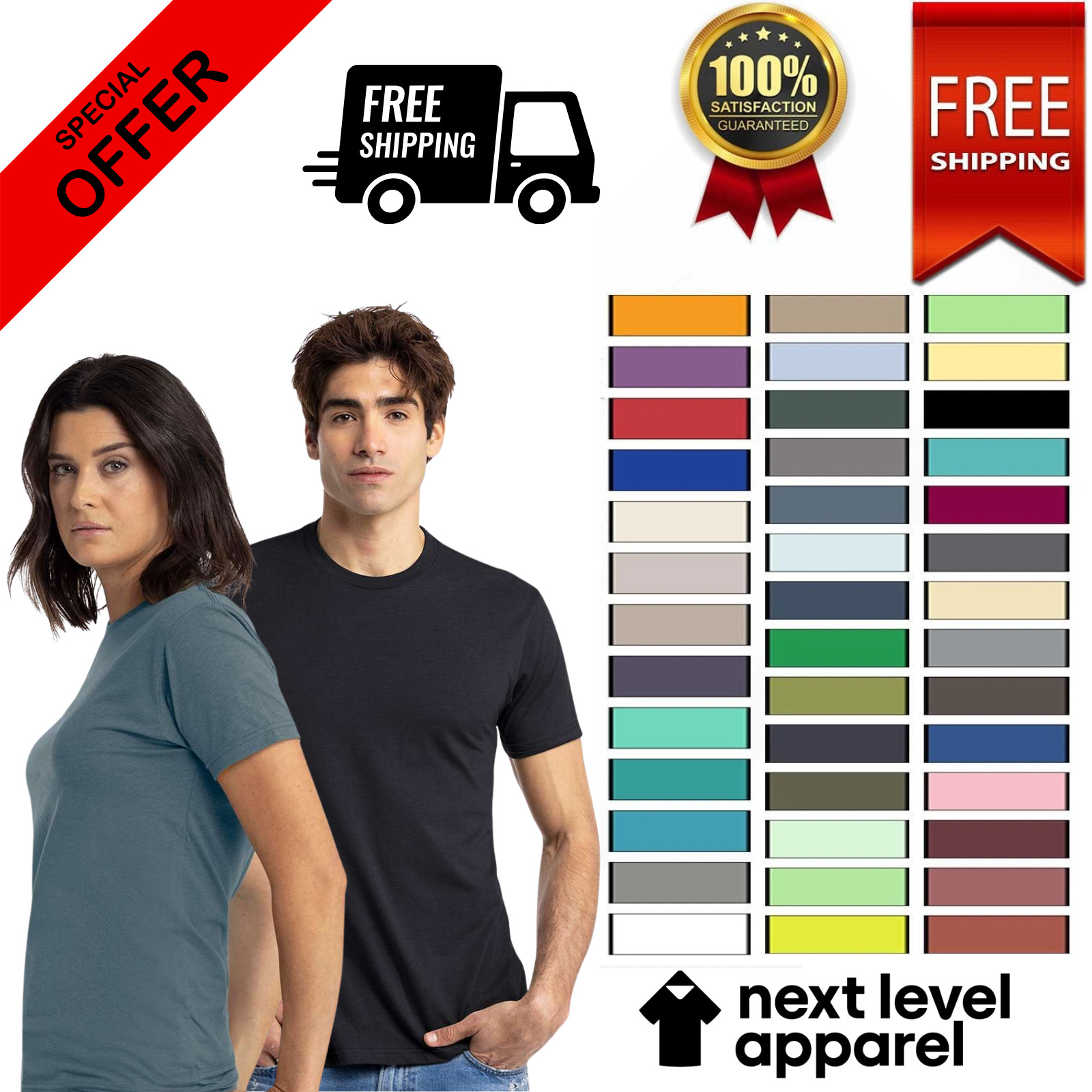 Next Level Apparel Unisex Premium CVC Crew Neck Short Sleeves T-Shirt N6210