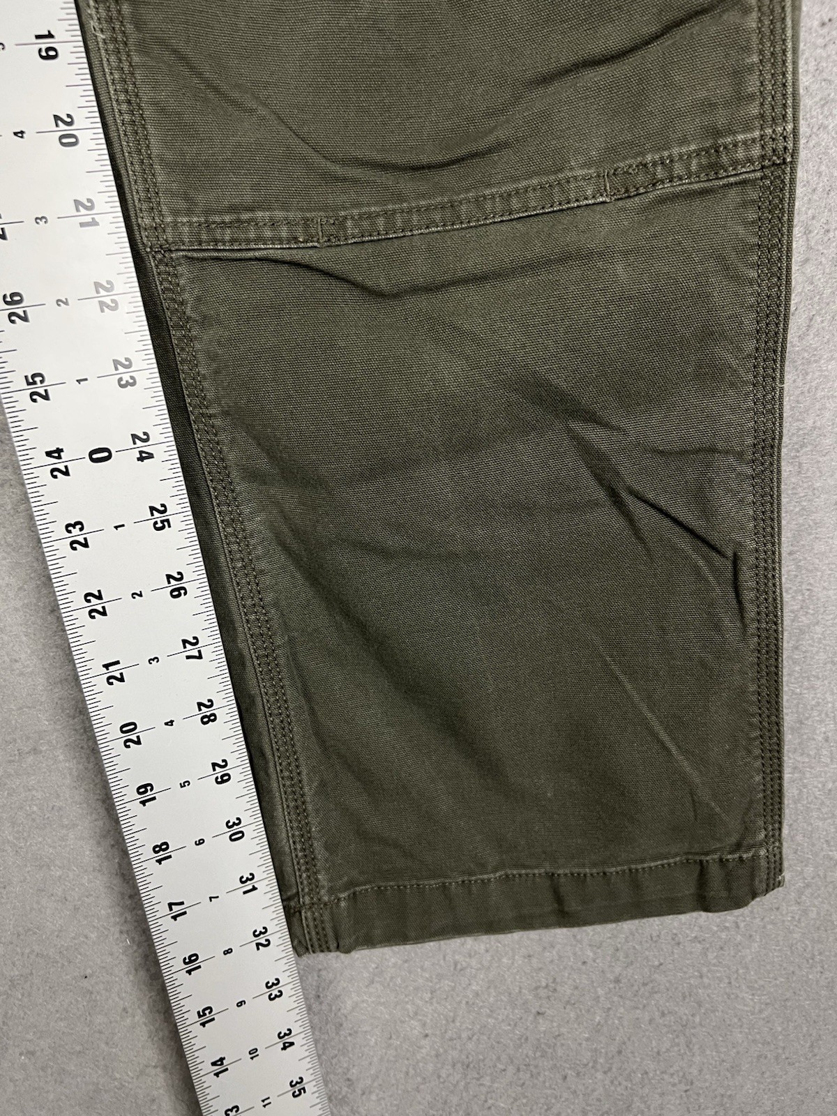 Carhartt Moss Green Canvas Double Knee Pants Mens 102802-MOS 35×32