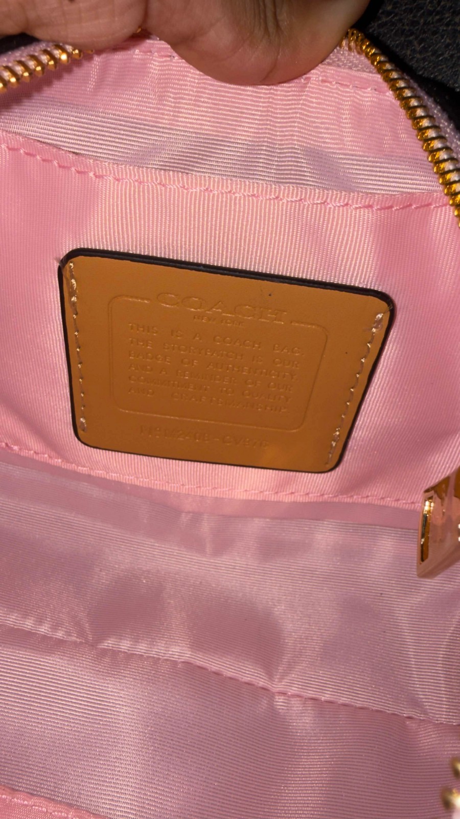 Coach Teri Shoulder Crossbody Bag Pink Signature Canvas Gold Hardware Purse