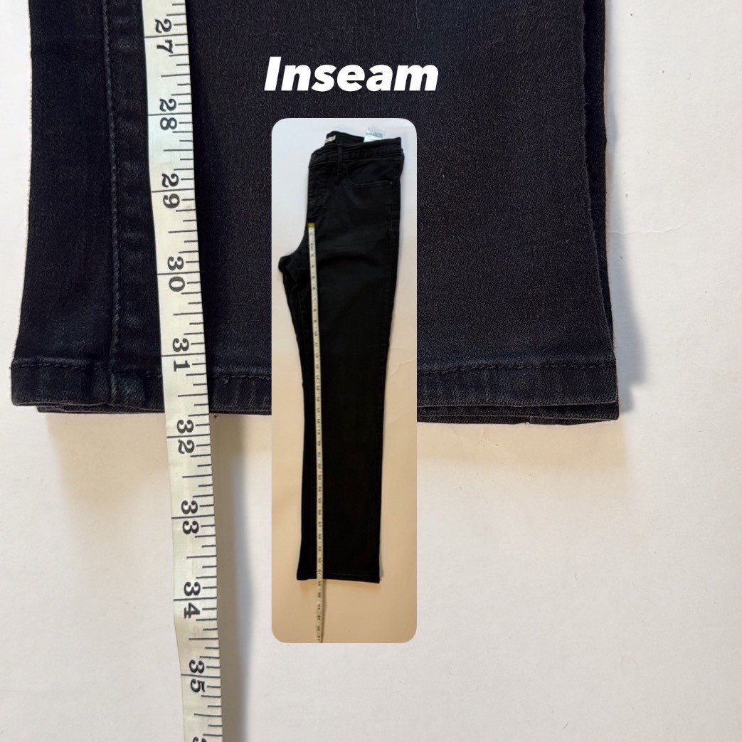 Levis 314 Shaping Straight Jeans Black Womens 31×30 Mid Rise Stretch Denim