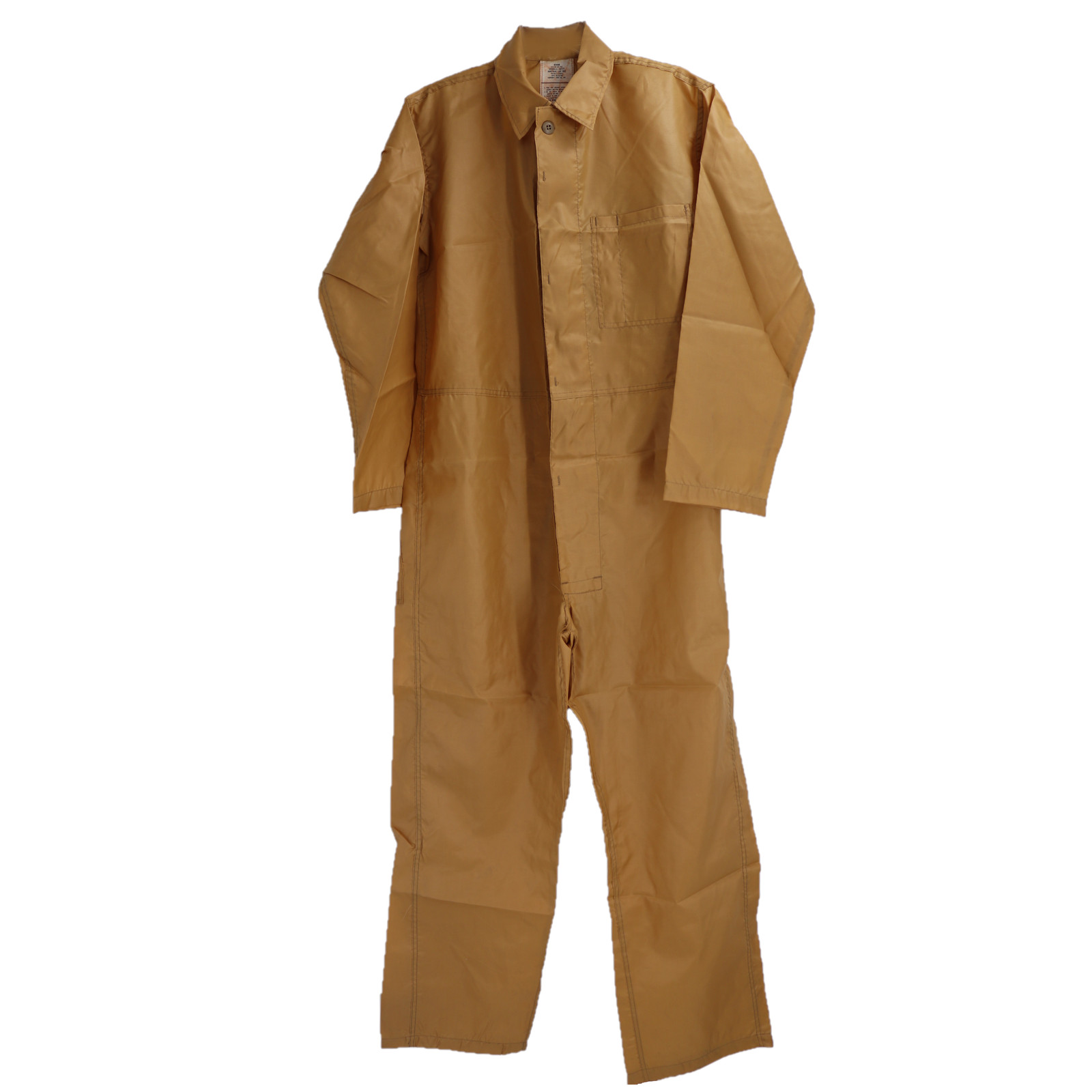 GI Vintage Industrial Safety Coverall, Medium, Tan, Lightweight, Made in the USA