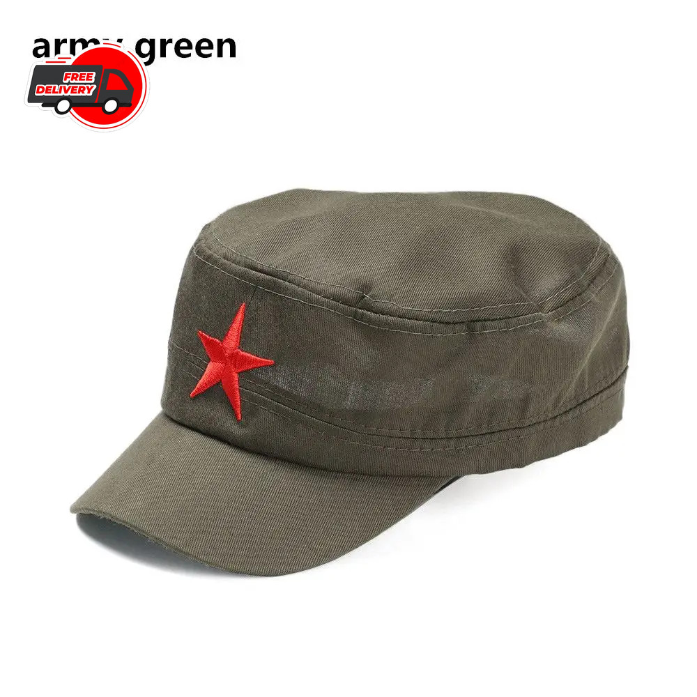 New Hats Communist Cap Red Star Army Che Guevara Cuba Stars Military Cool Hat
