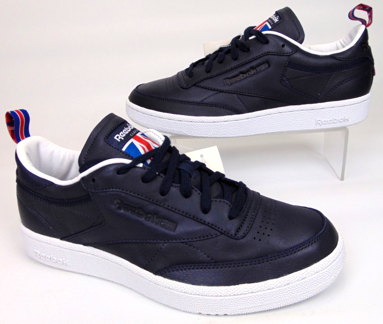 NEW! Reebok Club C 85 Casual Classic Sneakers Men’s Size 9.0 M Blue Navy Leather