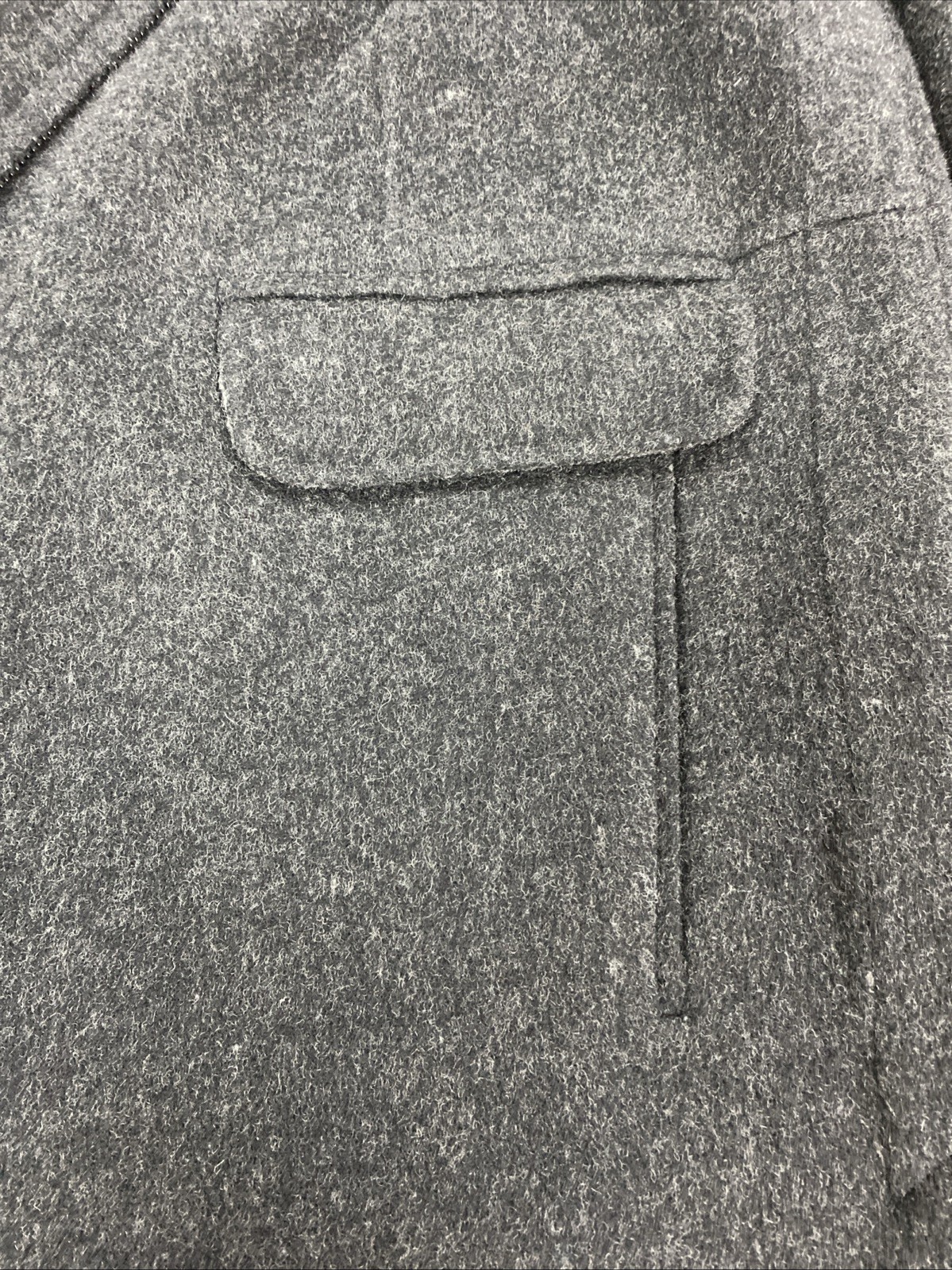 Vince Wool Blend Knee Length Shell Coat Dark Gray Size M NWOT