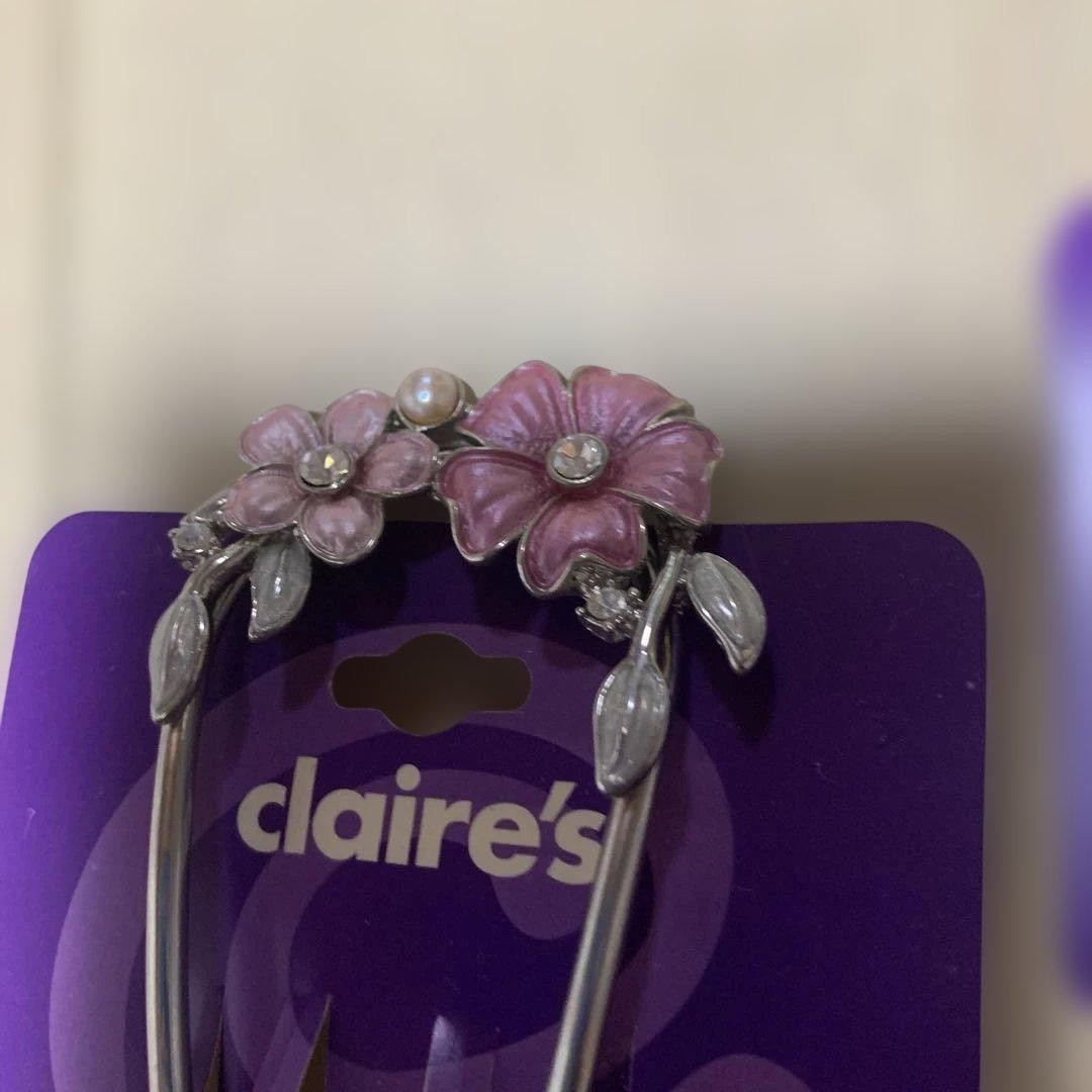 Claire’s Flower Hairpin & Mini Barrettes 6cm Austrian Crystal Set