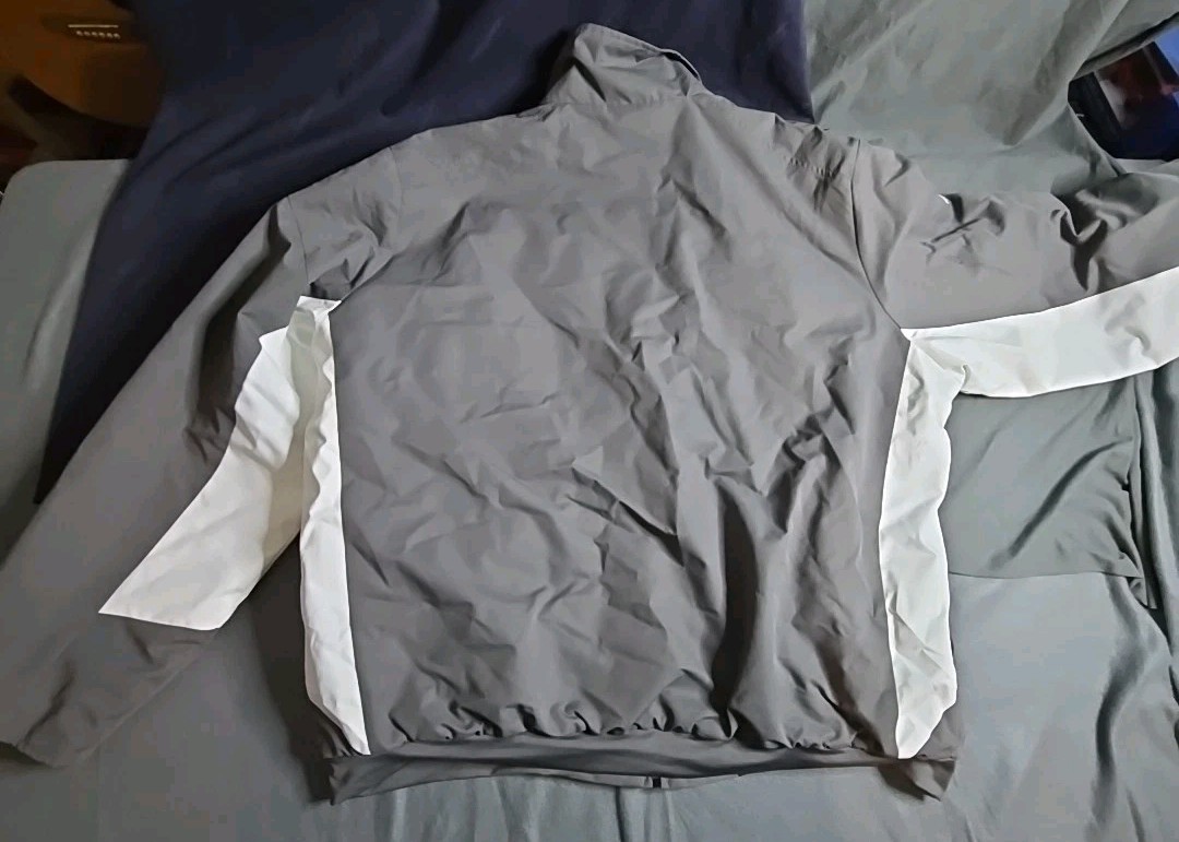 BLANK Majestic Athletic Therma Base Premier Jacket Grey White XL